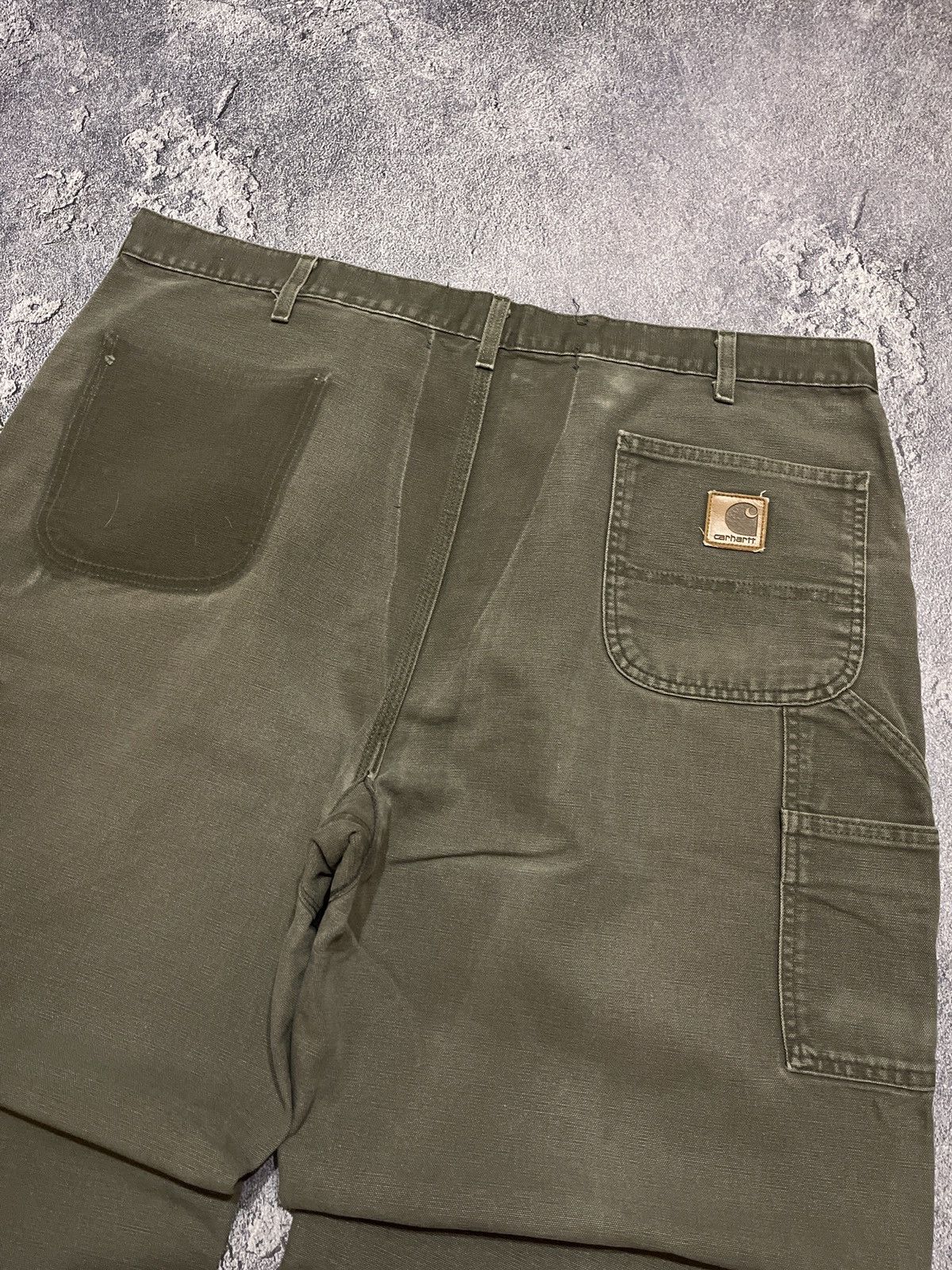 Other Vintage USA 90s Carhartt Faded Gray Work Hype Baggy Jeans Size US 44 / EU 60 - 4 Thumbnail