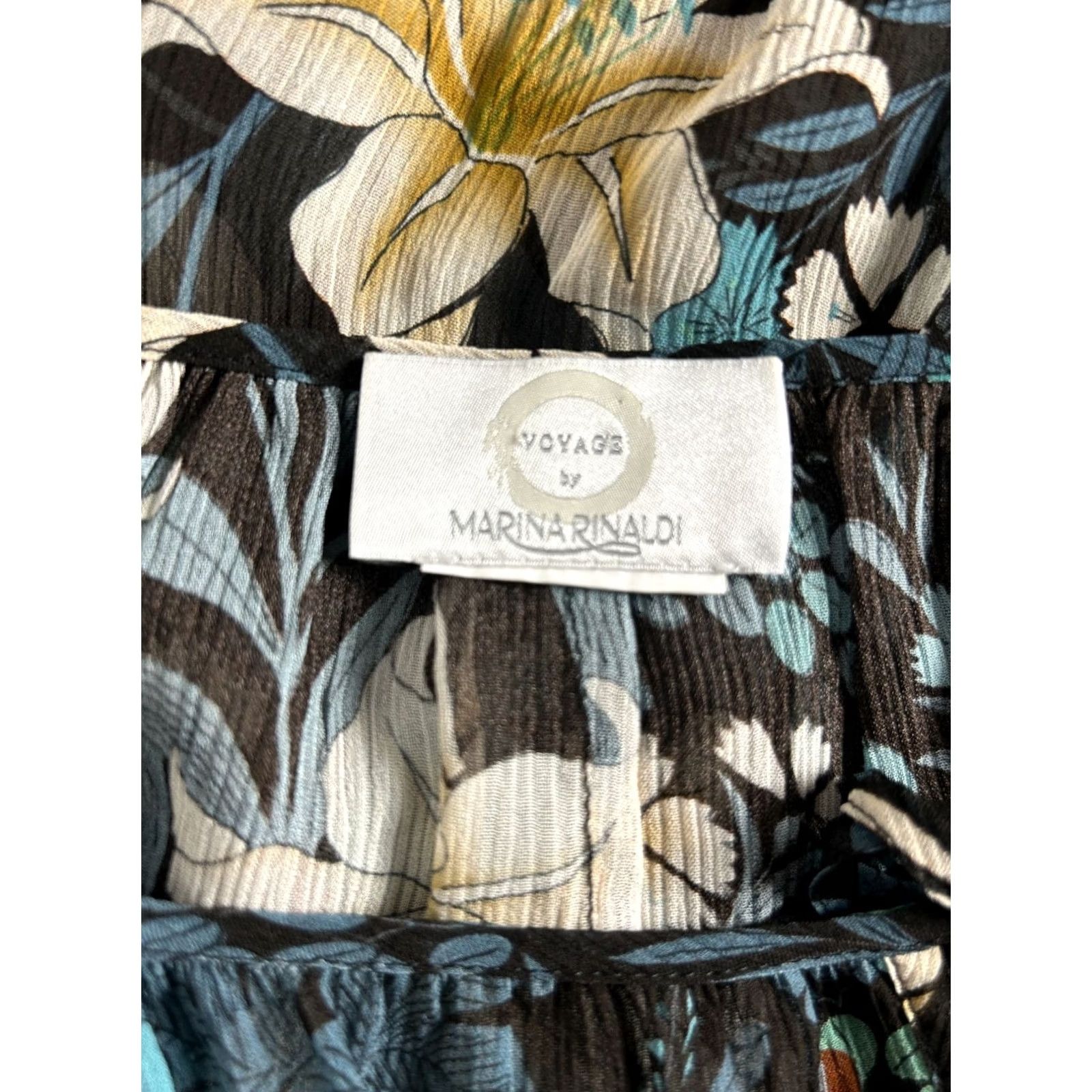 Vintage Marina Rinaldi Voyage Womens Floral Sheer Blouse Top Long Sleeve Lightweight L Size L / US 10 / IT 46 - 4 Thumbnail