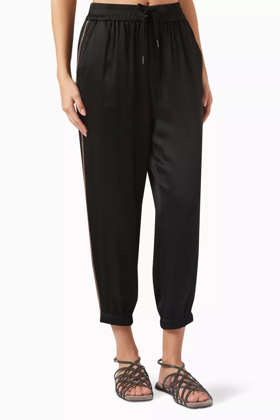 Brunello Cucinelli o1y0725 Jogger in Black Size 25" / US 0 / IT 36 - 1 Thumbnail