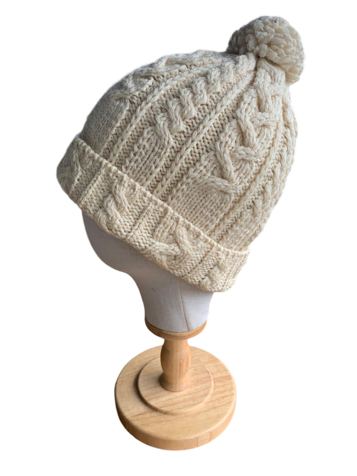 Japanese Brand HIGHLANDS MADE IN ENGLAND KNIT CROCHET BRITISH WOOL BEANIE Size ONE SIZE - 3 Thumbnail