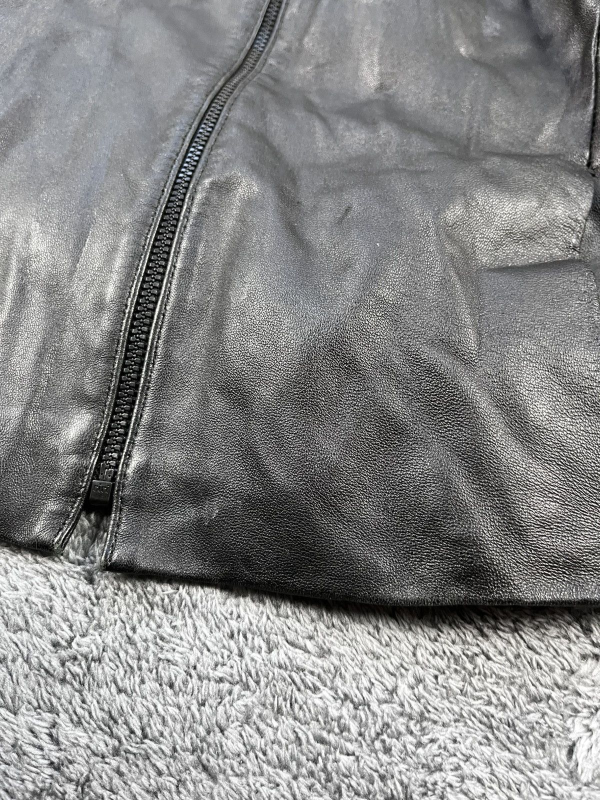 Genuine Leather Vintage Rick Owens Style Leather Gothic Jacket Opium Size L / US 10 / IT 46 - 12 Thumbnail