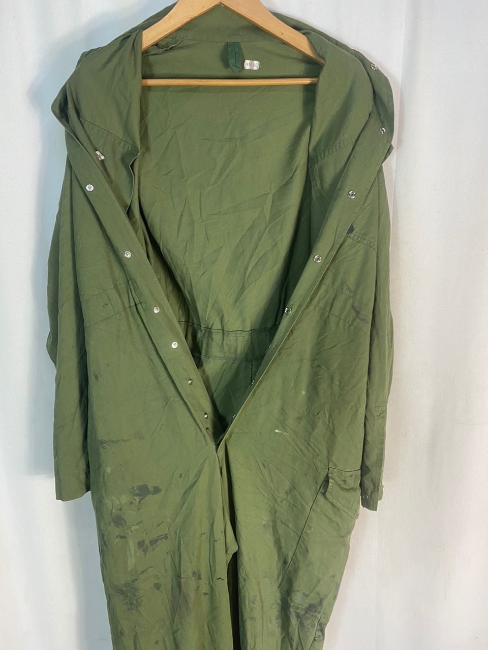 Vintage Vintage us army 80s olive green coverall Size US 37 - 5 Thumbnail