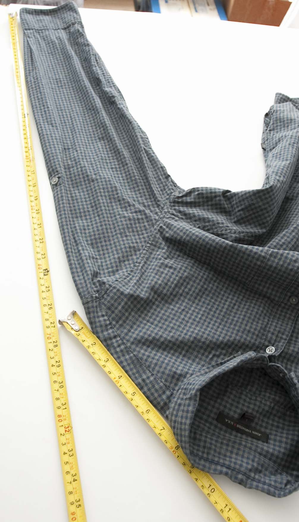 John Varvatos John Varvatos Shirt Plaid Blue / Gray Size L Size US L / EU 52-54 / 3 - 6 Thumbnail