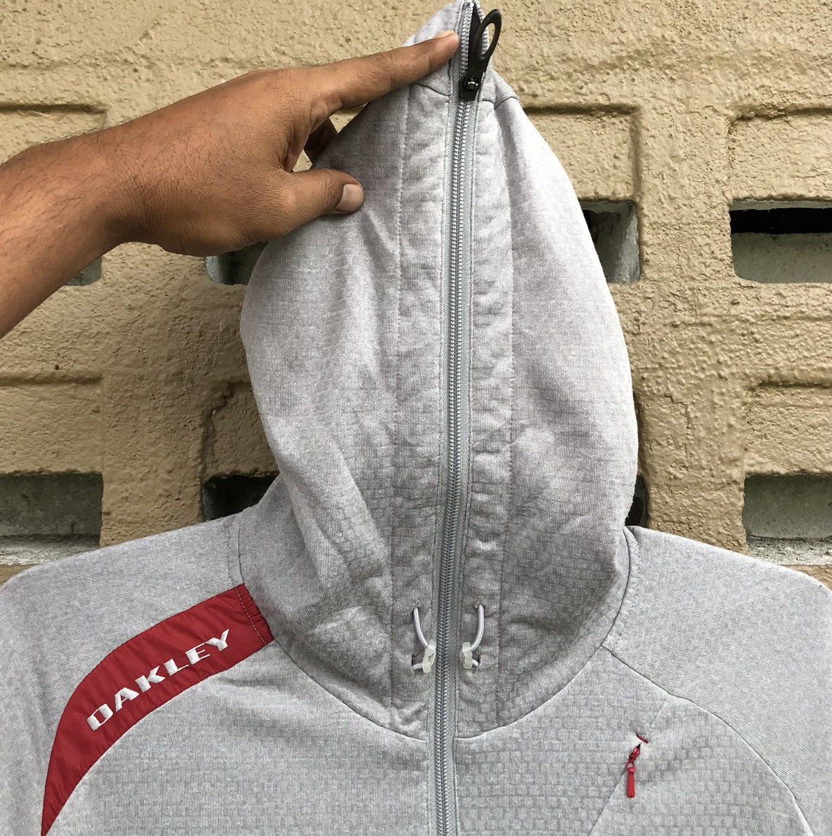 Oakley Oakley Men's Grey and Silver Full Zip Hoodie Size US XL / EU 56 / 4 - 3 Thumbnail