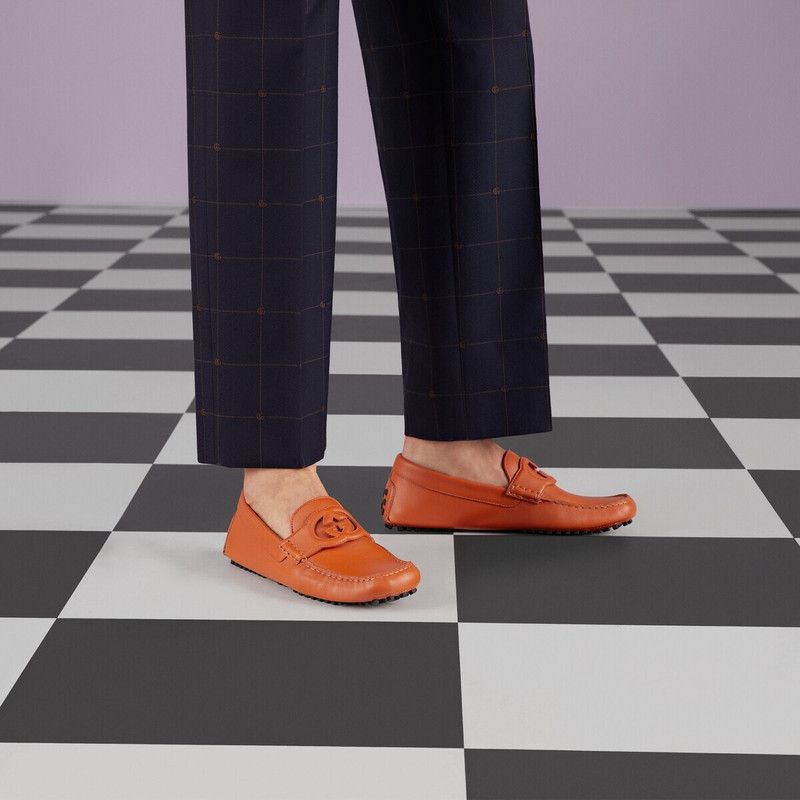 Gucci o1loc1c0326 843222 Men's Interlocking G Driver Loafers Shoes Size US 11.5 / EU 44-45 - 3 Thumbnail
