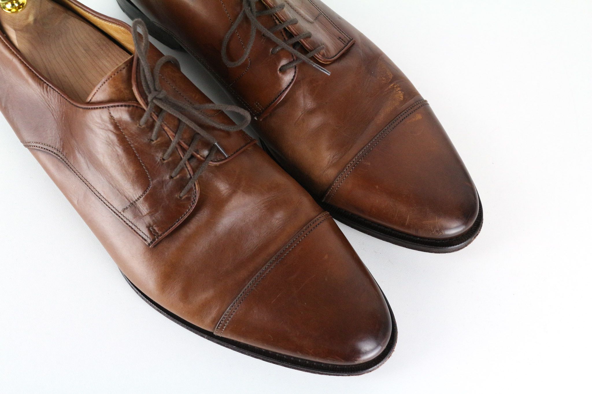 Suitsupply EU45 Brown Leather Laced Low-Top 72745 Size US 12 / EU 45 - 7 Thumbnail