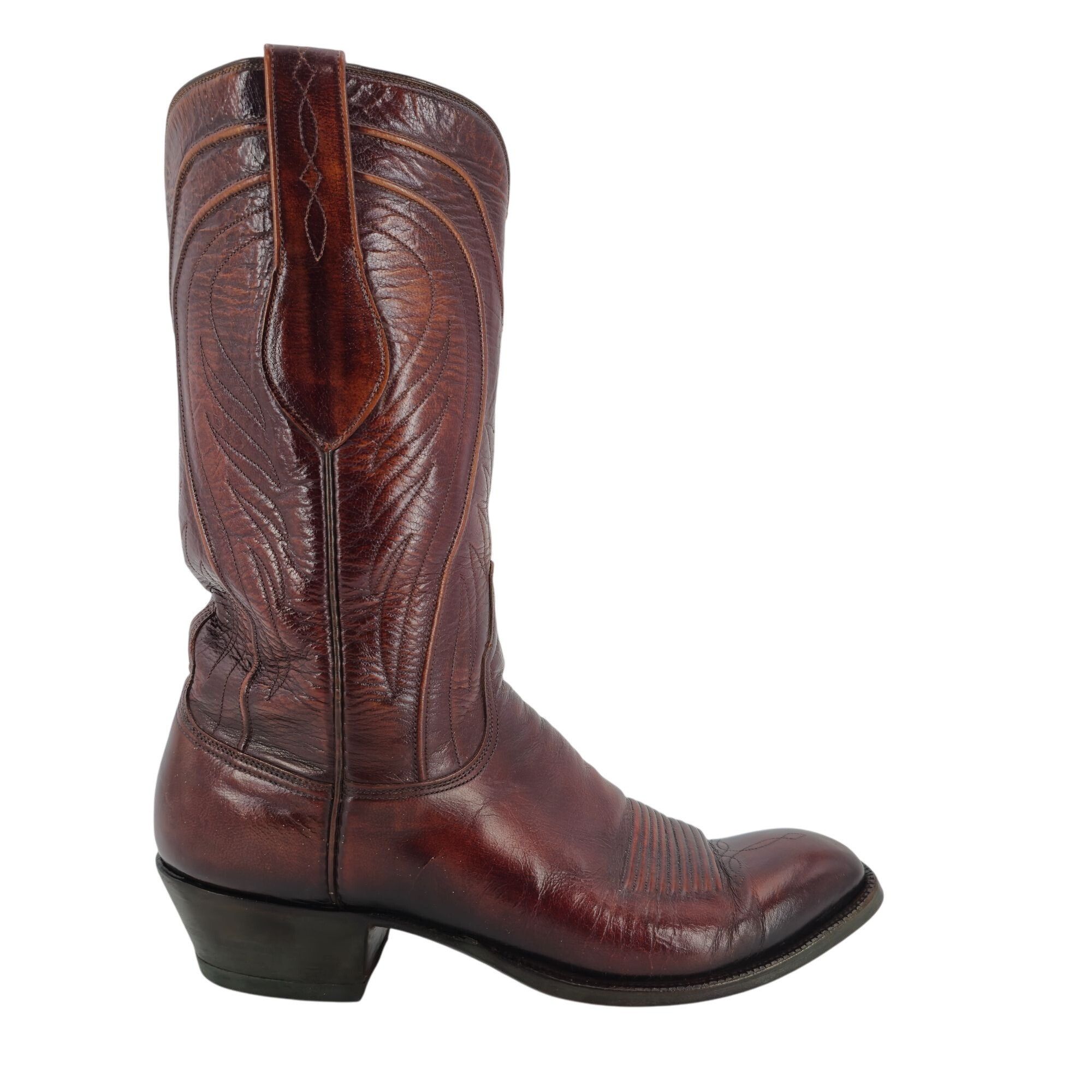 Lucchese Vintage Lucchese 1980 San Antonio French Toe Brown Mens 9C Size US 9 / EU 42 - 1 Thumbnail