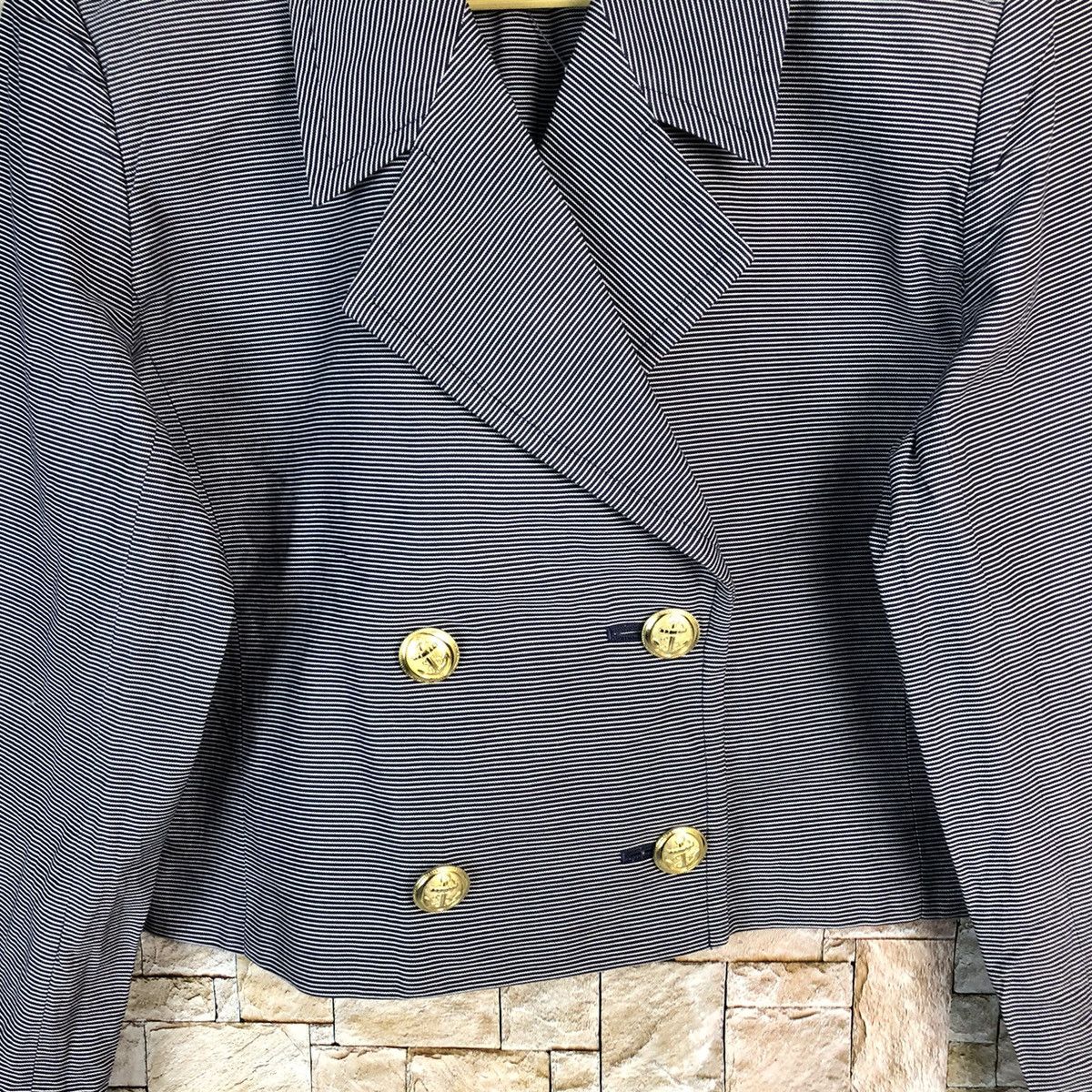 Yves Saint Laurent DL Yvesaint Laurent Blue Stripe Blazer #A502 Size M / US 6-8 / IT 42-44 - 5 Thumbnail