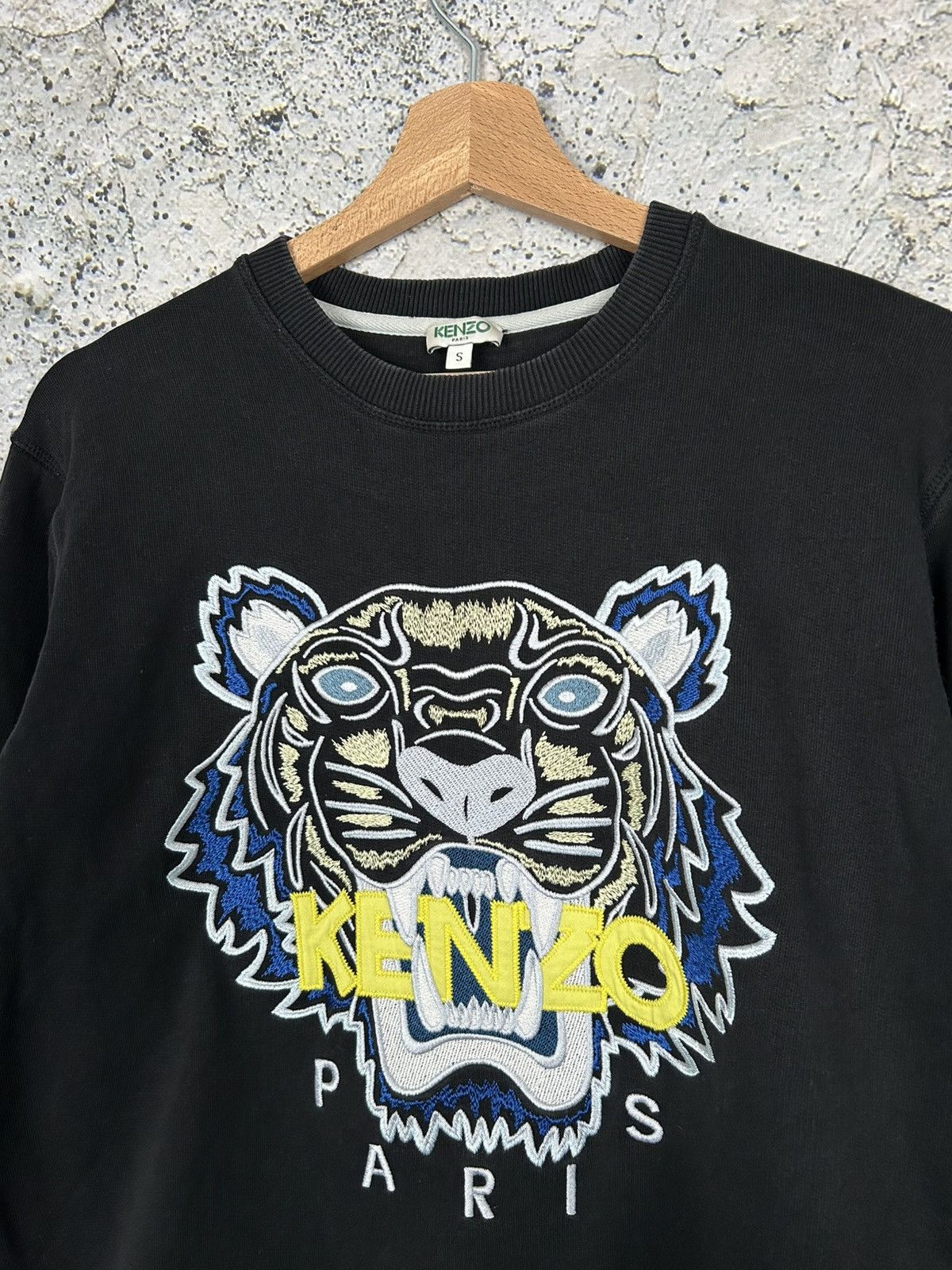 Kenzo Kenzo Paris Tiger Black Crewneck Designer Vintage Streetwear Size US S / EU 44-46 / 1 - 3 Thumbnail