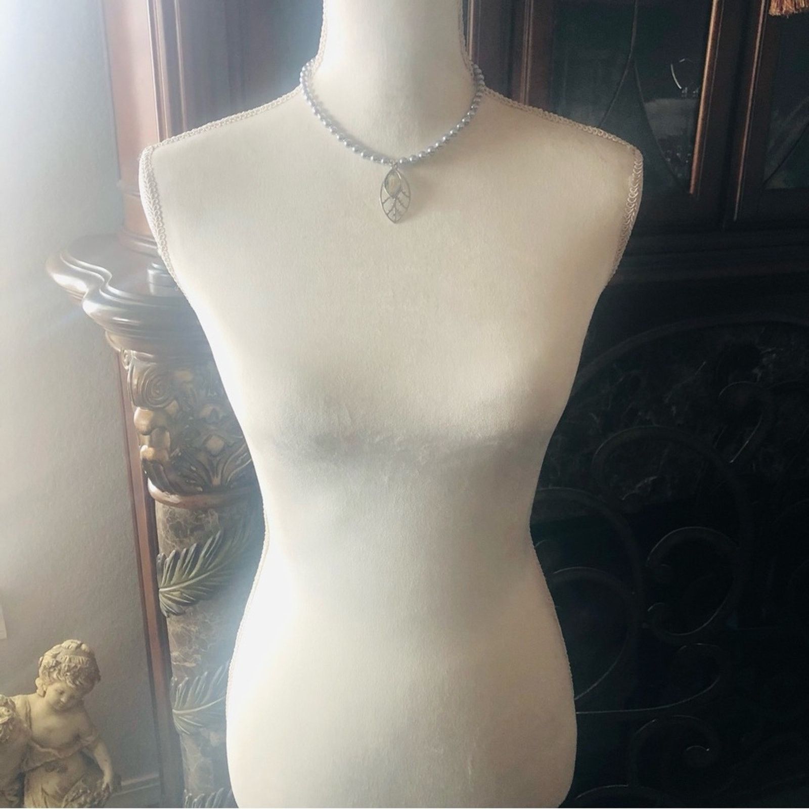Handmade Handcrafted repurpose abalone shell botanical Pearl necklace Size ONE SIZE - 6 Thumbnail