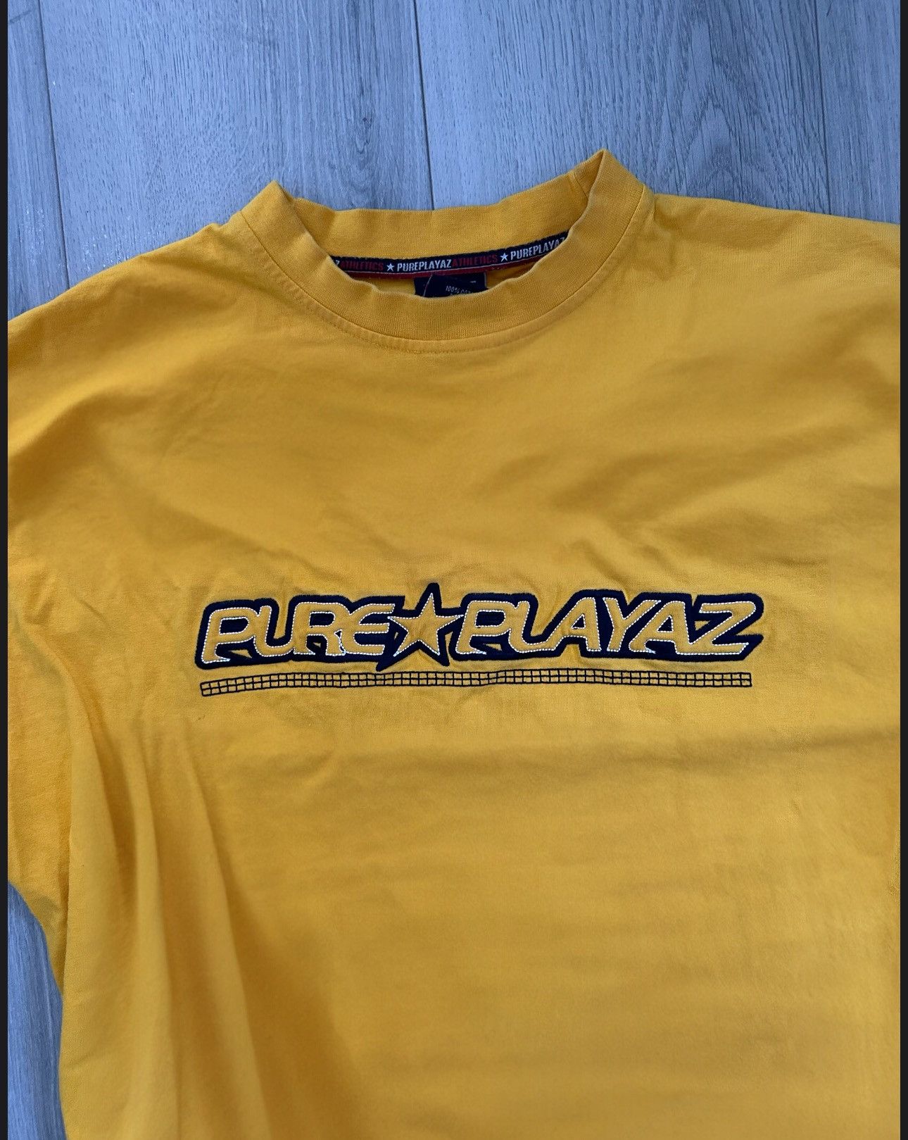 Vintage Vintage Y2K Pure Playaz Baggy Hip Hop Yellow Tee Size US XL / EU 56 / 4 - 3 Thumbnail