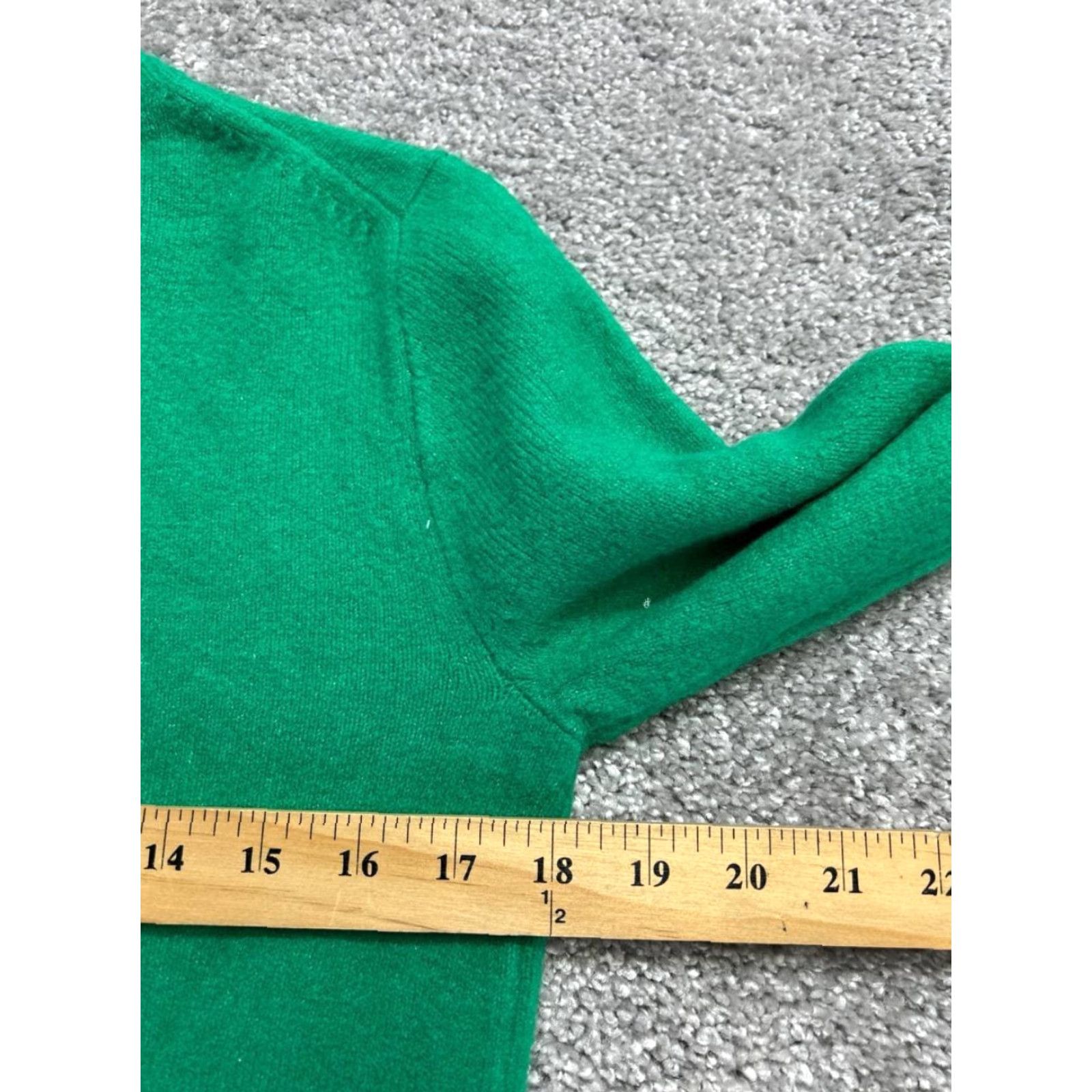 J.Crew J. Crew Sweater Womens XS Green Wool Acrylic Knit Crew Neck Pullover Cozy Warm Casual Ribbed Tight-Knit Side Split Vintage No Size XS / US 0-2 / IT 36-38 - 4 Thumbnail