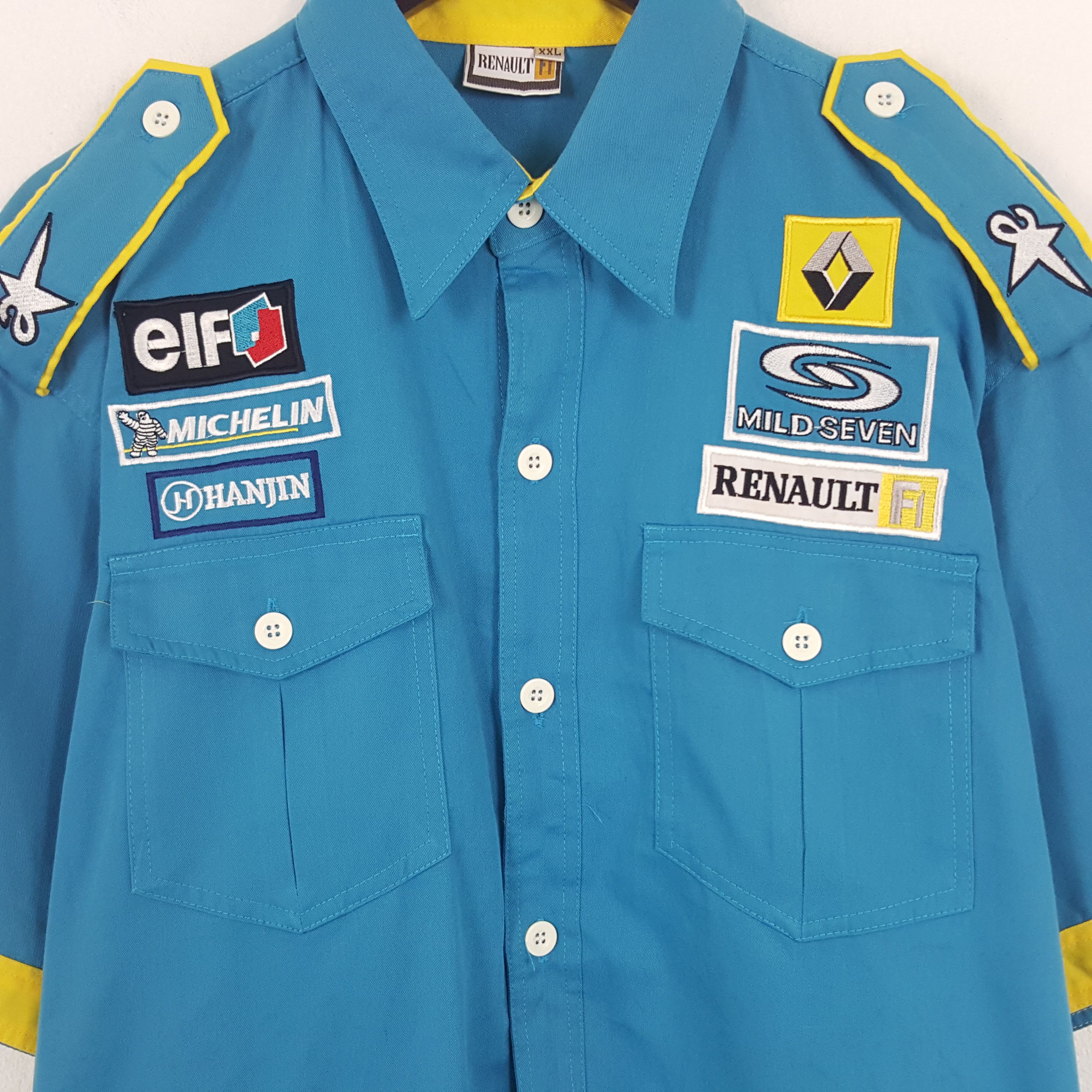 Vintage Vintage Mild Seven Renault Racing Worker Button Up Shirt Size US XL / EU 56 / 4 - 4 Thumbnail