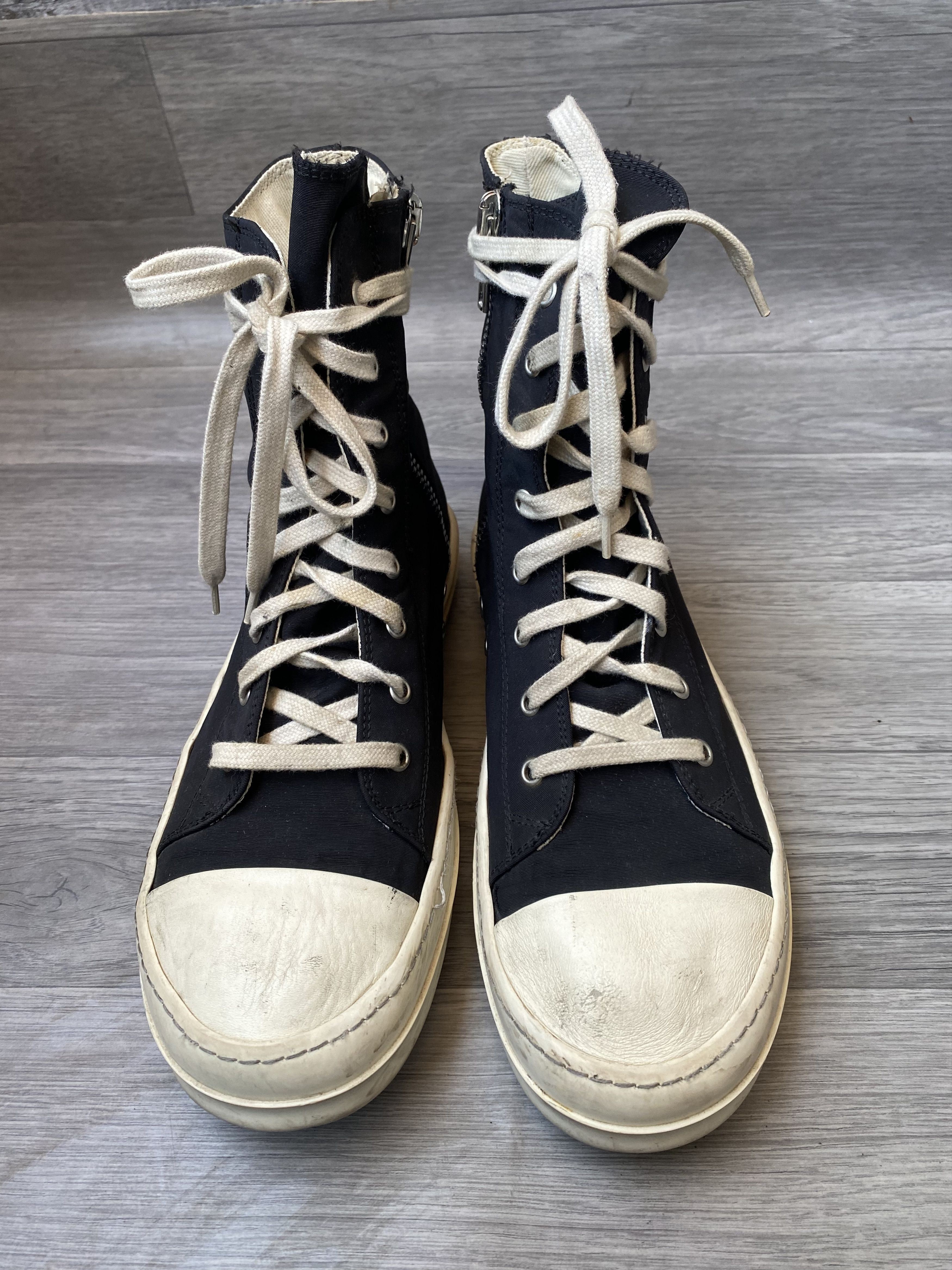 Rick Owens Drkshdw Rick owens drkshdw black hi-top sneakers sz 41 Size US 8 / EU 41 - 2 Thumbnail