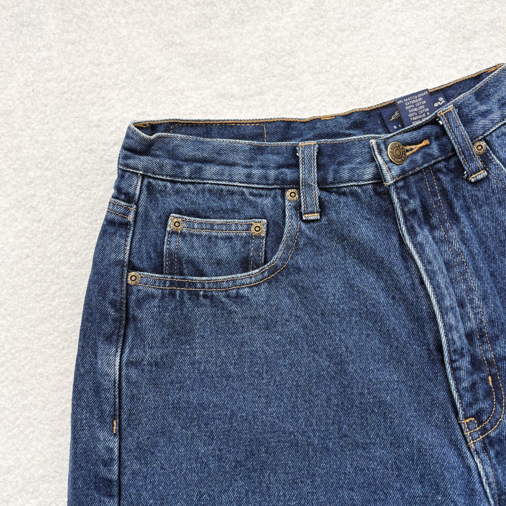 Eddie Bauer VINTAGE Eddie Bauer Jeans Womens 8 Short Blue High Rise Tapered Flannel Lined Denim 100% Cotton Relaxed Pockets Zip Fly Size 30" / US 8 / IT 44 - 3 Thumbnail