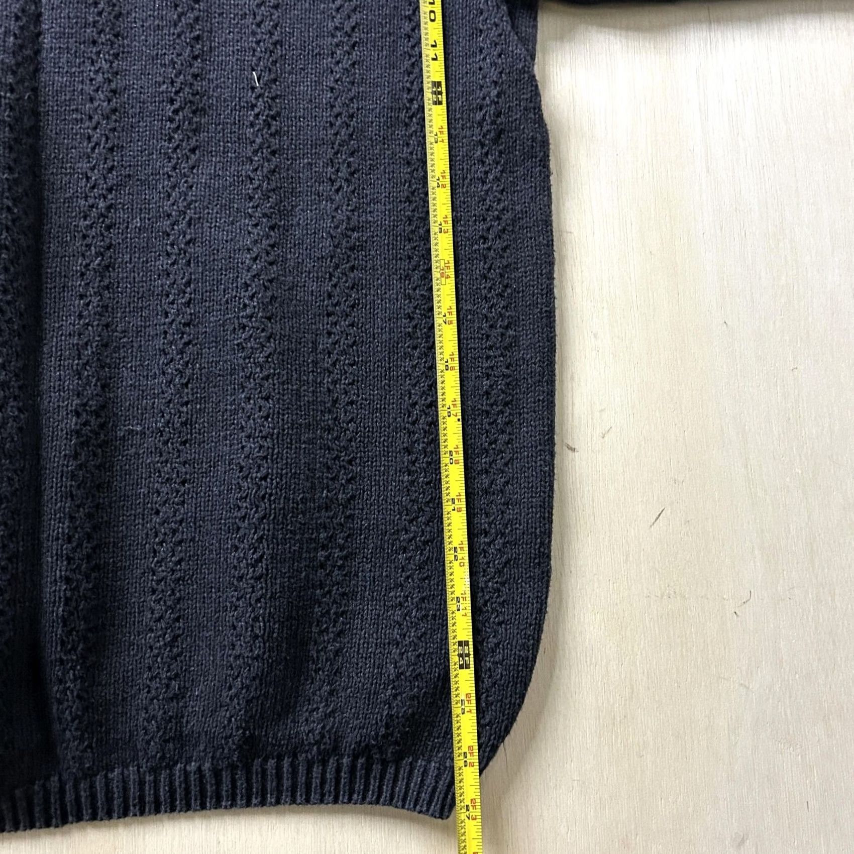 Vintage VINTAGE Stefano Sweater Women Large Black Crew Neck Tight-Knit Textured Pullover Size L / US 10 / IT 46 - 4 Thumbnail