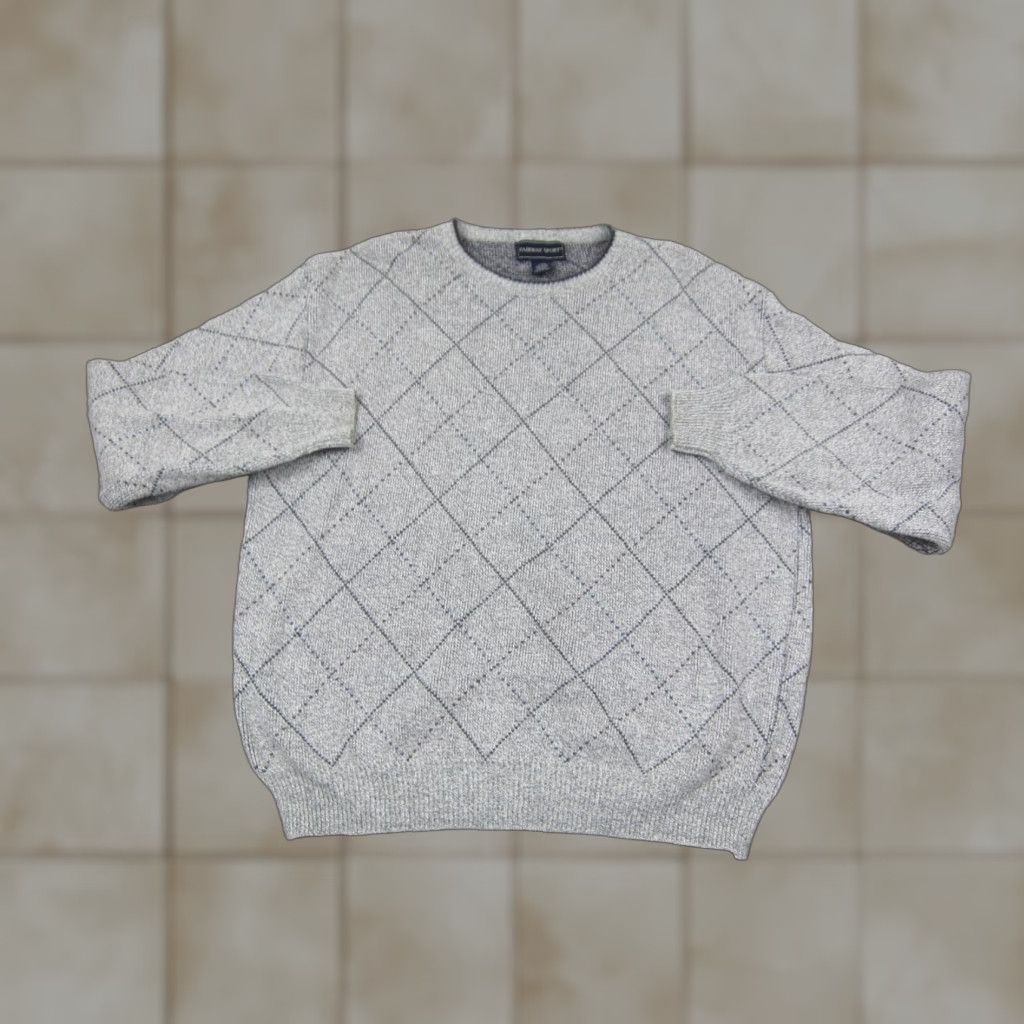 Vintage VINTAGE Fairway Sport Sweater Mens L Gray Diamond Crewneck Pullover Knit Knitwear Casual USA Size US L / EU 52-54 / 3 - 1 Thumbnail