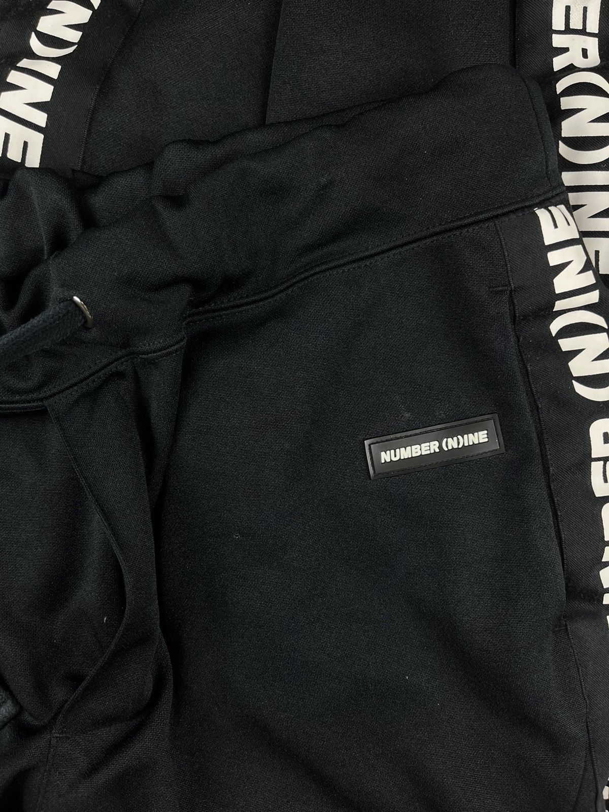 Number (N)ine Number (N)ine Logo Side Taped Tracksuit Sweatpants Black Size US 30 / EU 46 - 3 Thumbnail