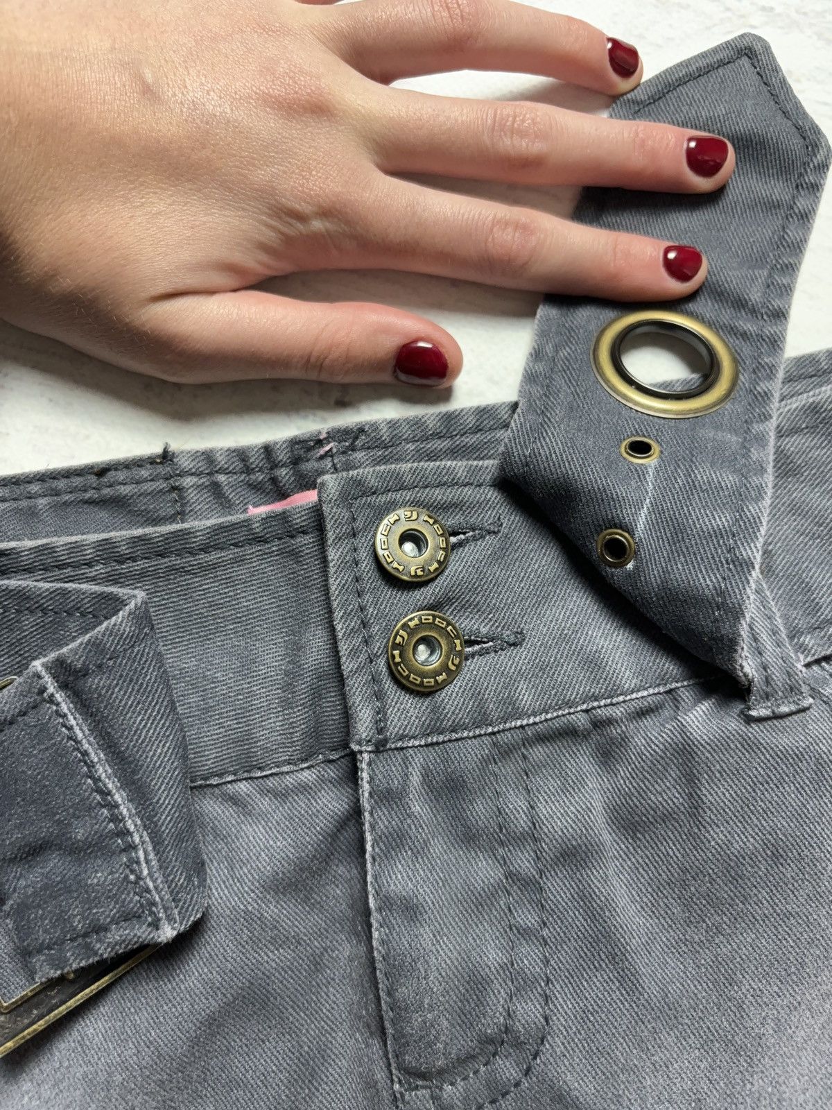 Other Belted vintage mini faded denim skirt Size 27" / US 4 / IT 40 - 7 Thumbnail
