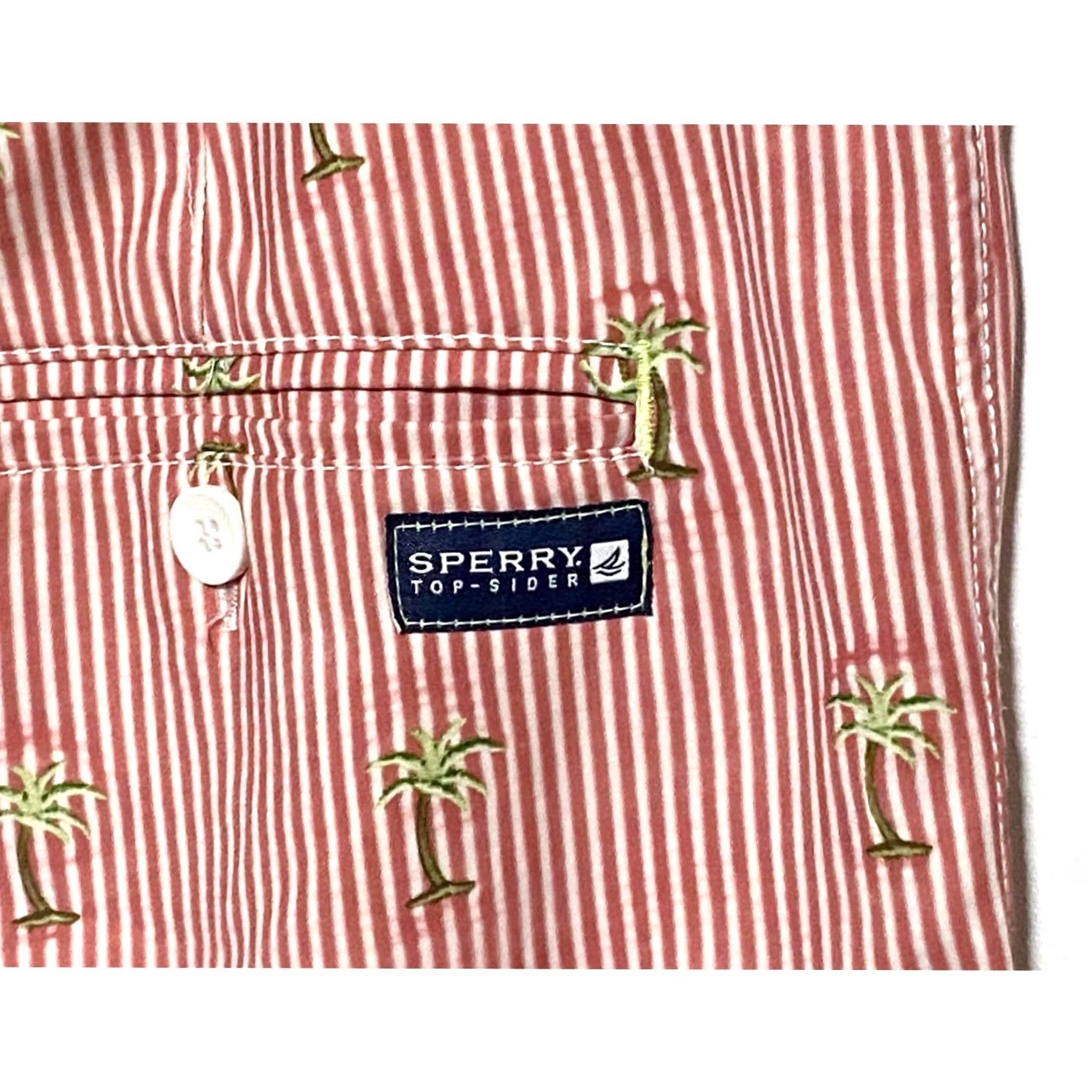 Sperry Sperry Palm Trees Red White Striped Swim Shorts Mens 32 Beach Vacation Resort Size US 32 / EU 48 - 6 Thumbnail