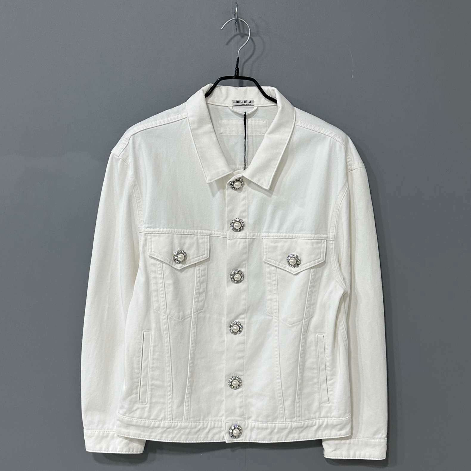 Miu Miu Miu Miu Denim Jacket S Women Size S / US 4 / IT 40 - 1 Thumbnail