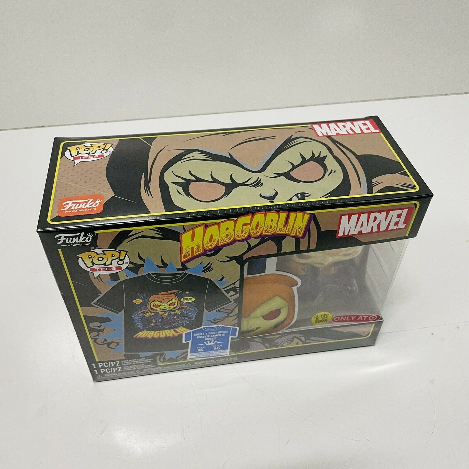 Marvel Comics Funko Pop Hobgoblin GLOW #959 Pop & Tee Shirt NEW Rare XL Size US XL / EU 56 / 4 - 2 Thumbnail