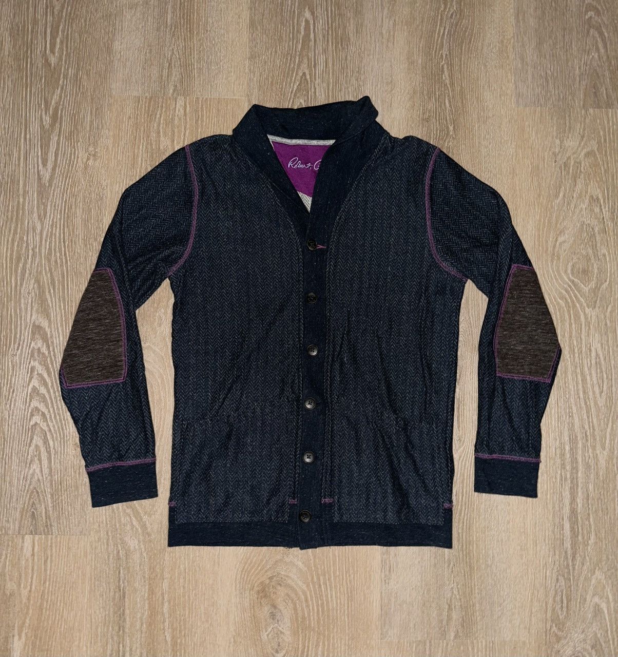 Robert Graham Robert Graham Herringbone Button up Cardigan Shawl Sweater Size US S / EU 44-46 / 1 - 1 Thumbnail