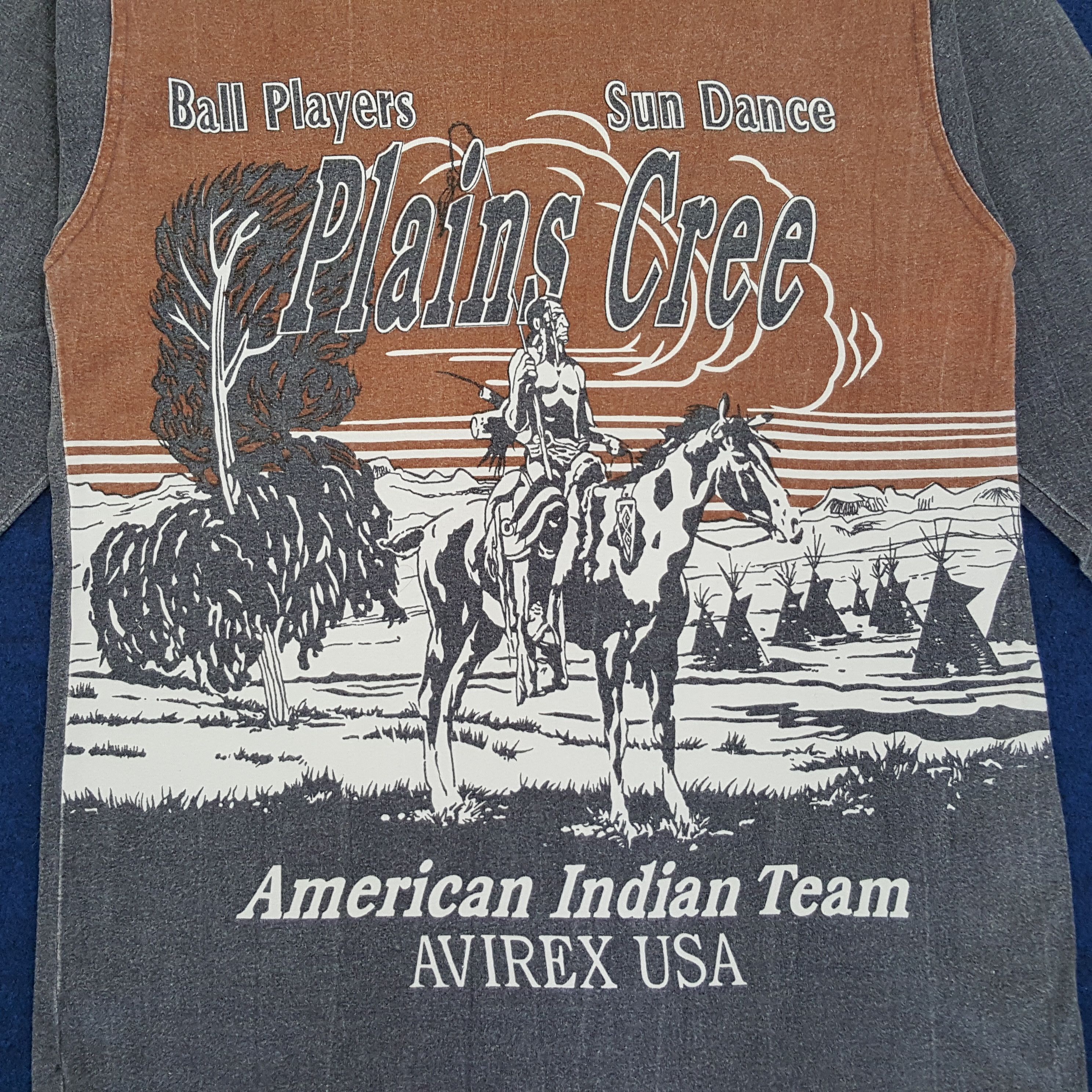 Avirex × Vintage Vintage Plains Cree American Indian Team T-shirt Size US M / EU 48-50 / 2 - 2 Thumbnail