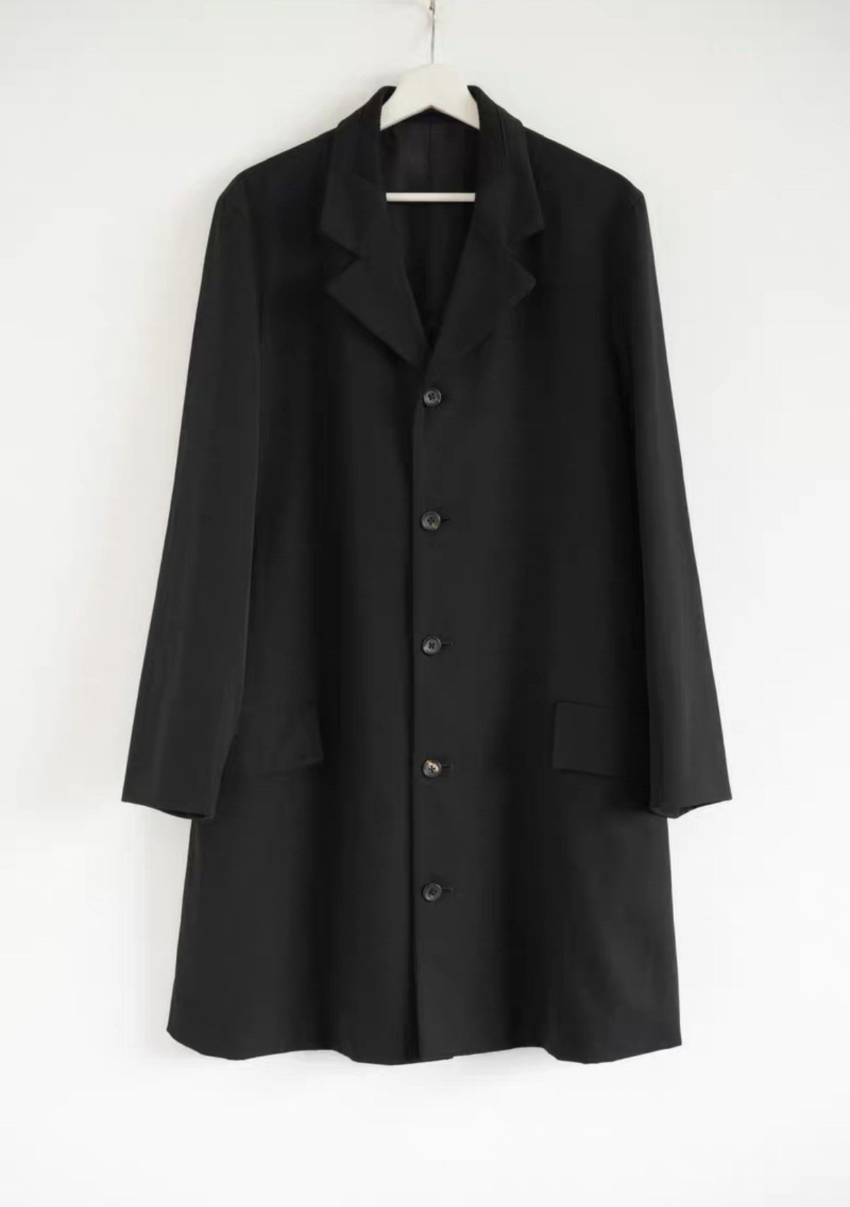 Yohji Yamamoto Yohji Yamamoto 95AW Wool Coat with Knitted Collar Size US M / EU 48-50 / 2 - 1 Thumbnail