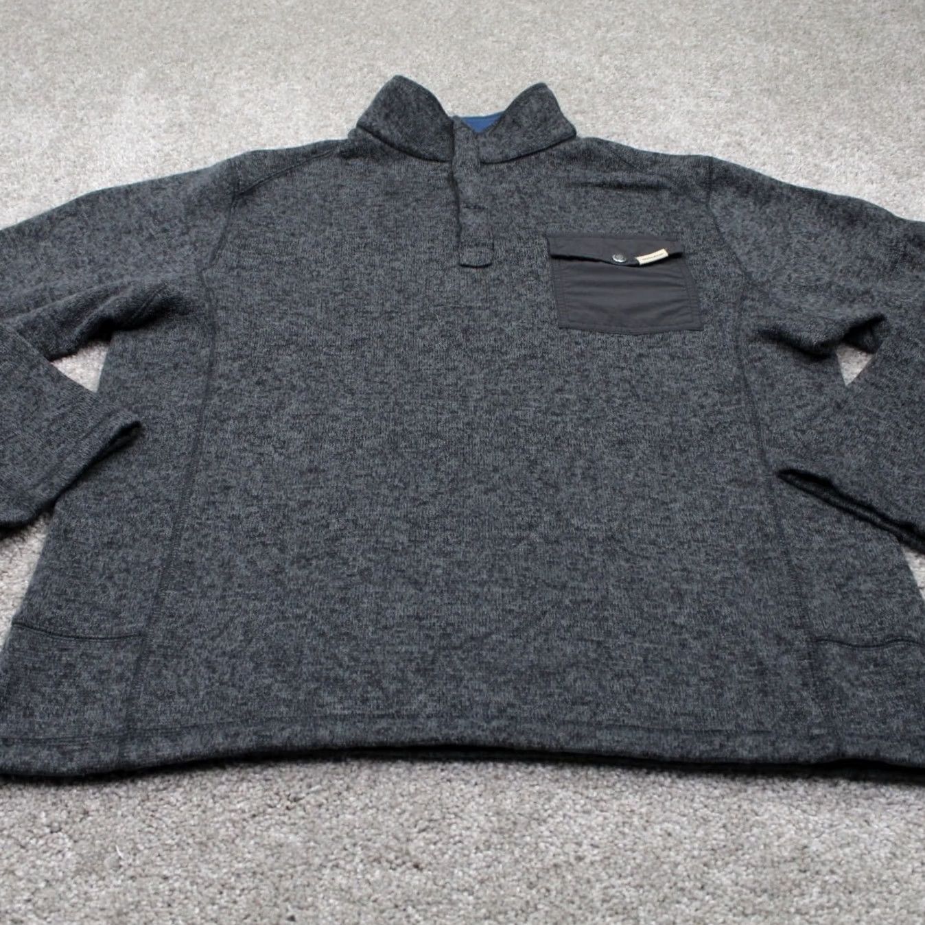 Vintage Woolrich Sweatshirt Mens Medium Gray 1/4 Snap L/S Pullover with Pocket Woolrich Sweatshirt Mens Medium Gray) Size US M / EU 48-50 / 2 - 2 Thumbnail
