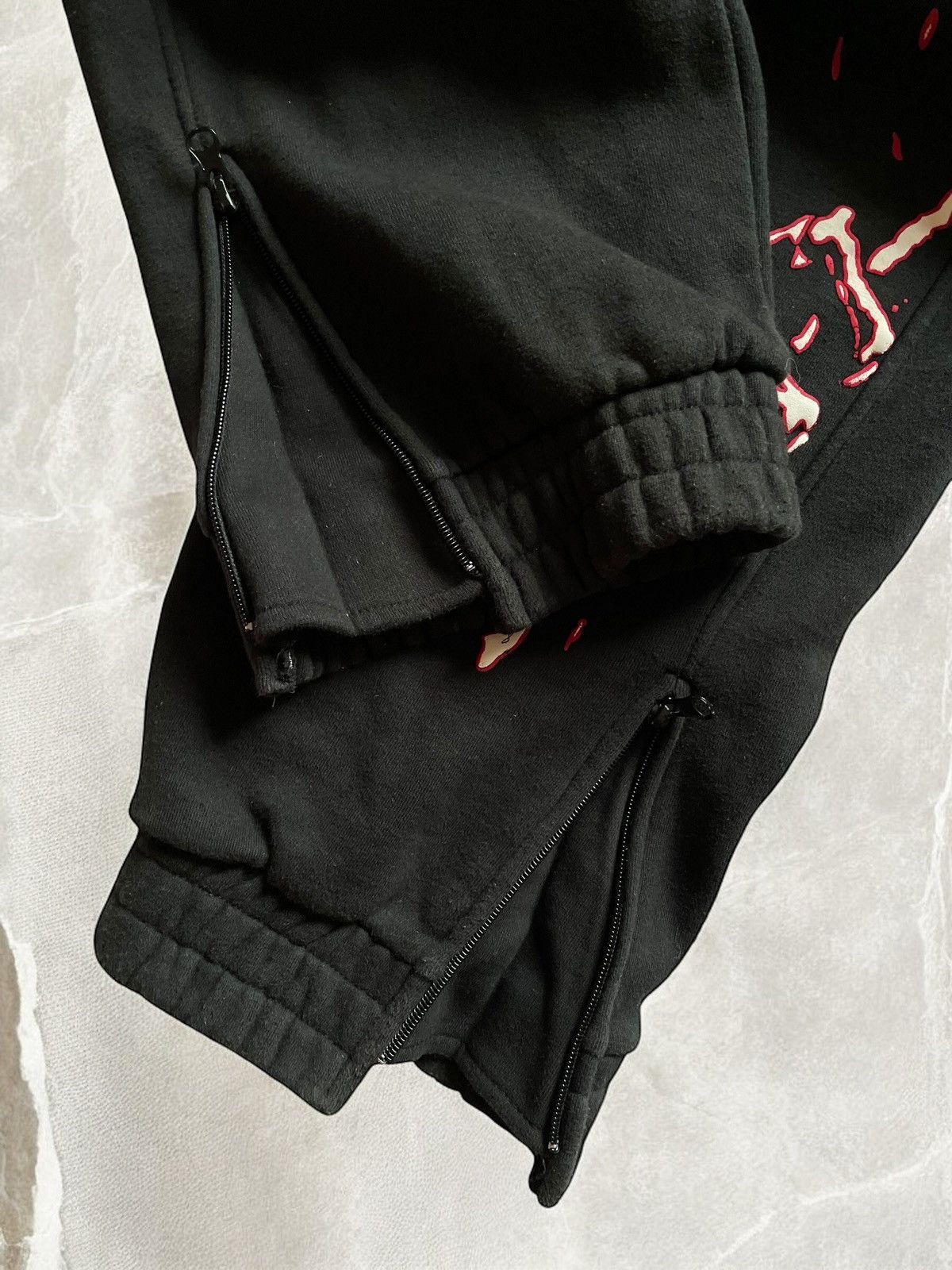 Designer × Vintage FEARLESS SKULL HEAVY COTTON SWEATPANTS Skeleton pants skull Size US 34 / EU 50 - 11 Thumbnail