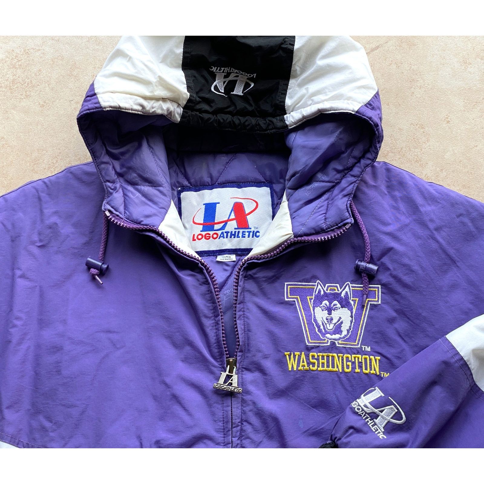 NCAA × Starter UW Huskies 90s LOGO ATHLETIC puffer XL Washington NCAA vtg Size US XL / EU 56 / 4 - 2 Thumbnail