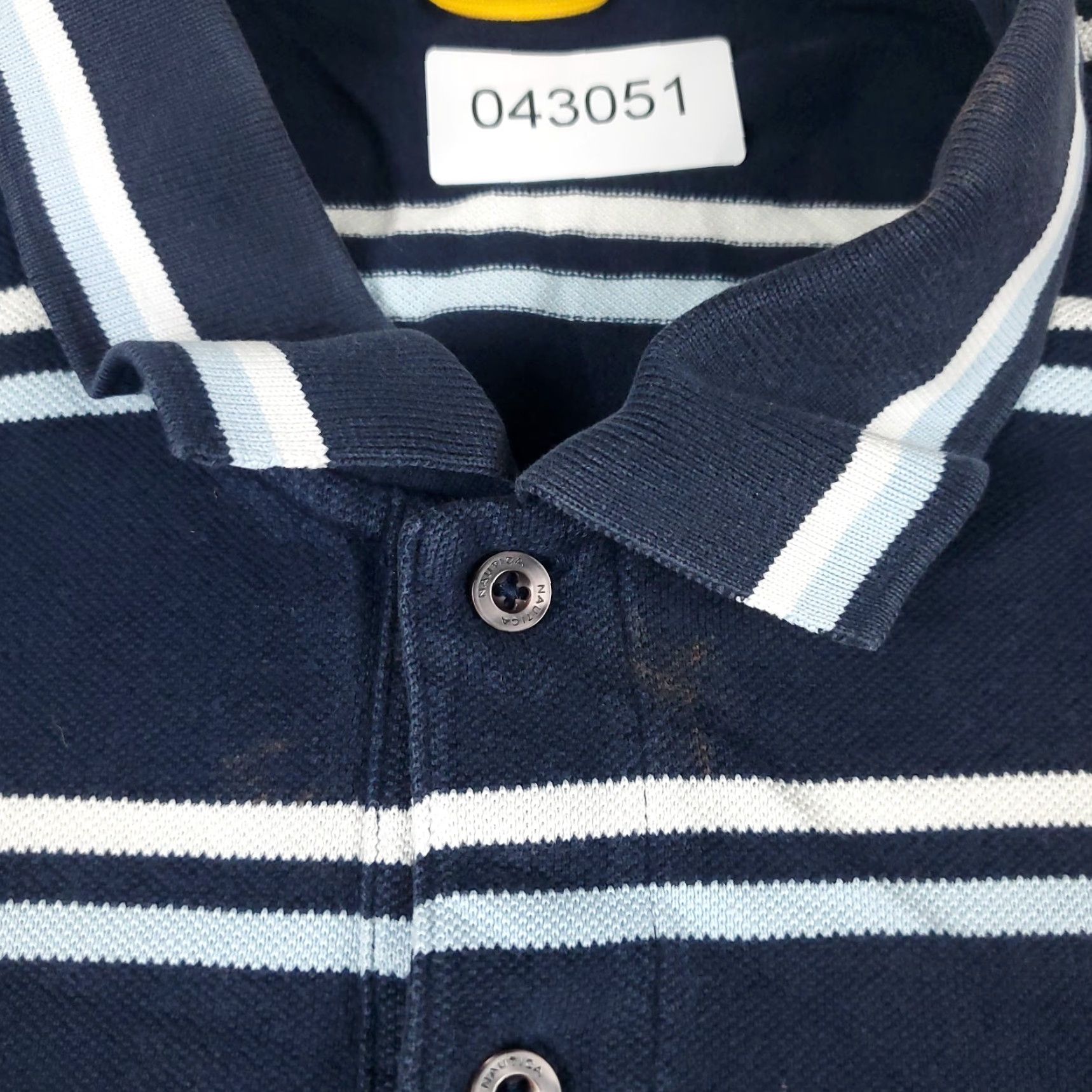 Nautica Nautica Blue Striped Polo Shirt Mens Large Casual Short Sleeve Activewear Size US L / EU 52-54 / 3 - 4 Thumbnail