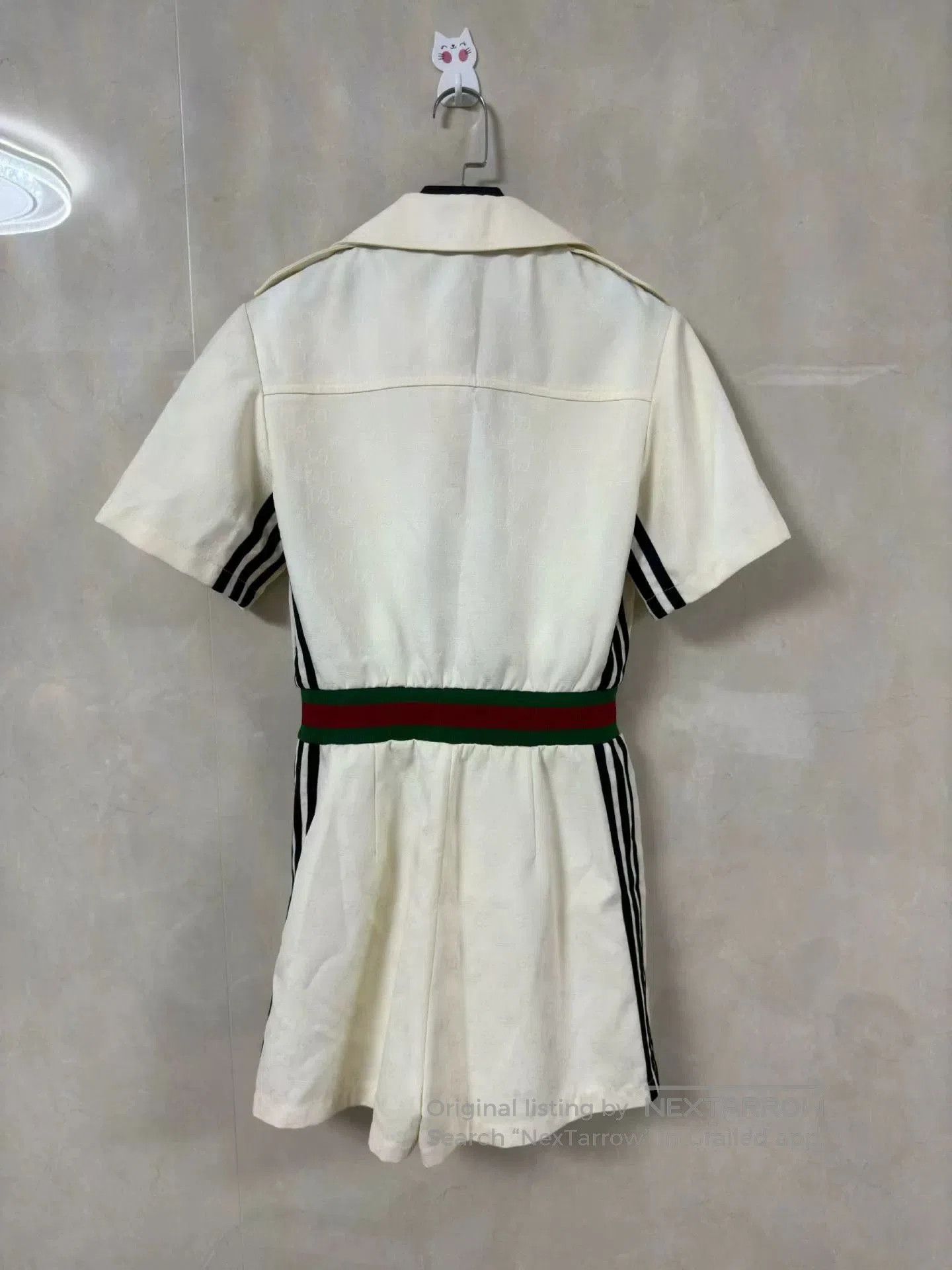 Gucci Gucci x adidas Beige Monogram Jumpsuit. Size 39" - 2 Thumbnail