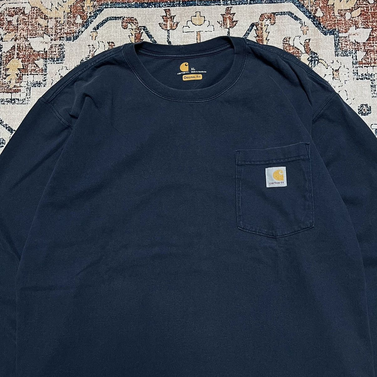 Carhartt × Vintage Vintage Carhartt washed Longsleeve Ter Size US XL / EU 56 / 4 - 2 Thumbnail