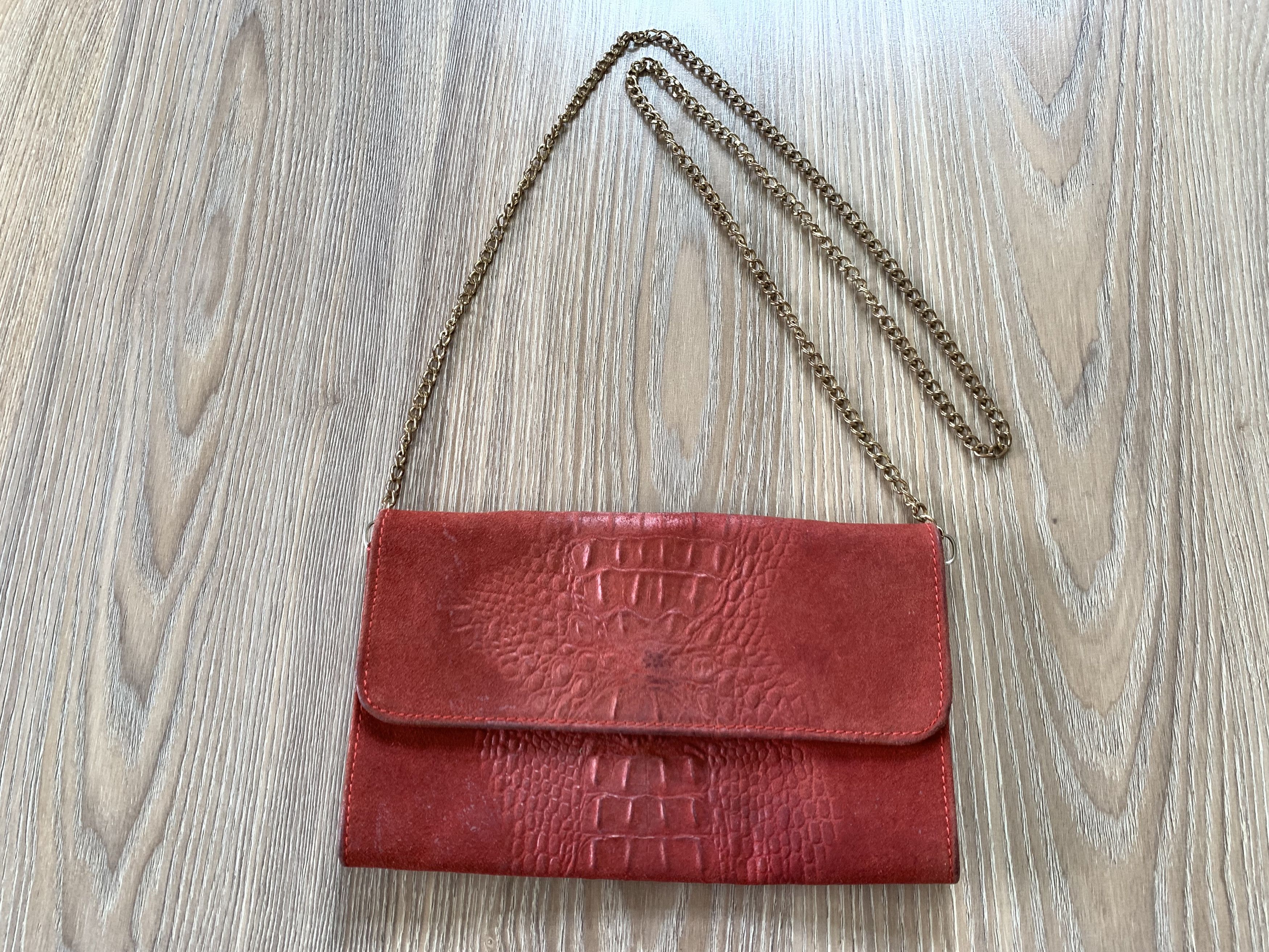 Designer Borse In Pelle Crocodile Genuine Leather Red Clutch Size ONE SIZE - 2 Thumbnail