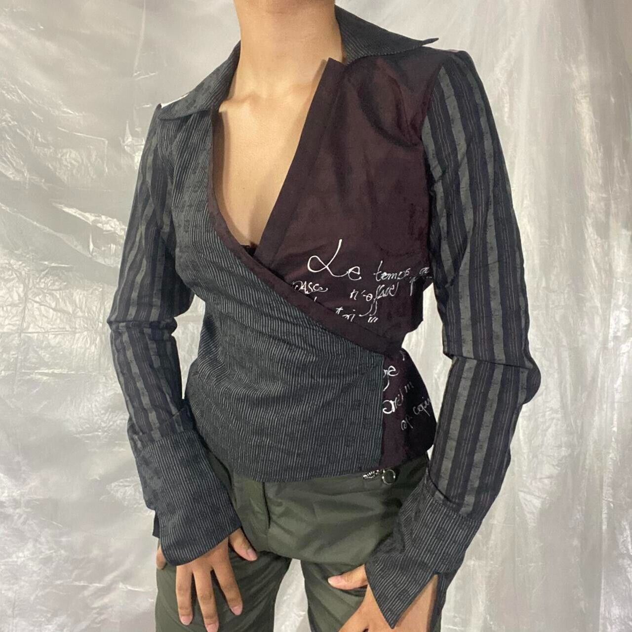 Cop Copine Cop Copine Mesh Wrap French Vintage Face Y2K T-shirt Tee Top Size M / US 6-8 / IT 42-44 - 4 Thumbnail