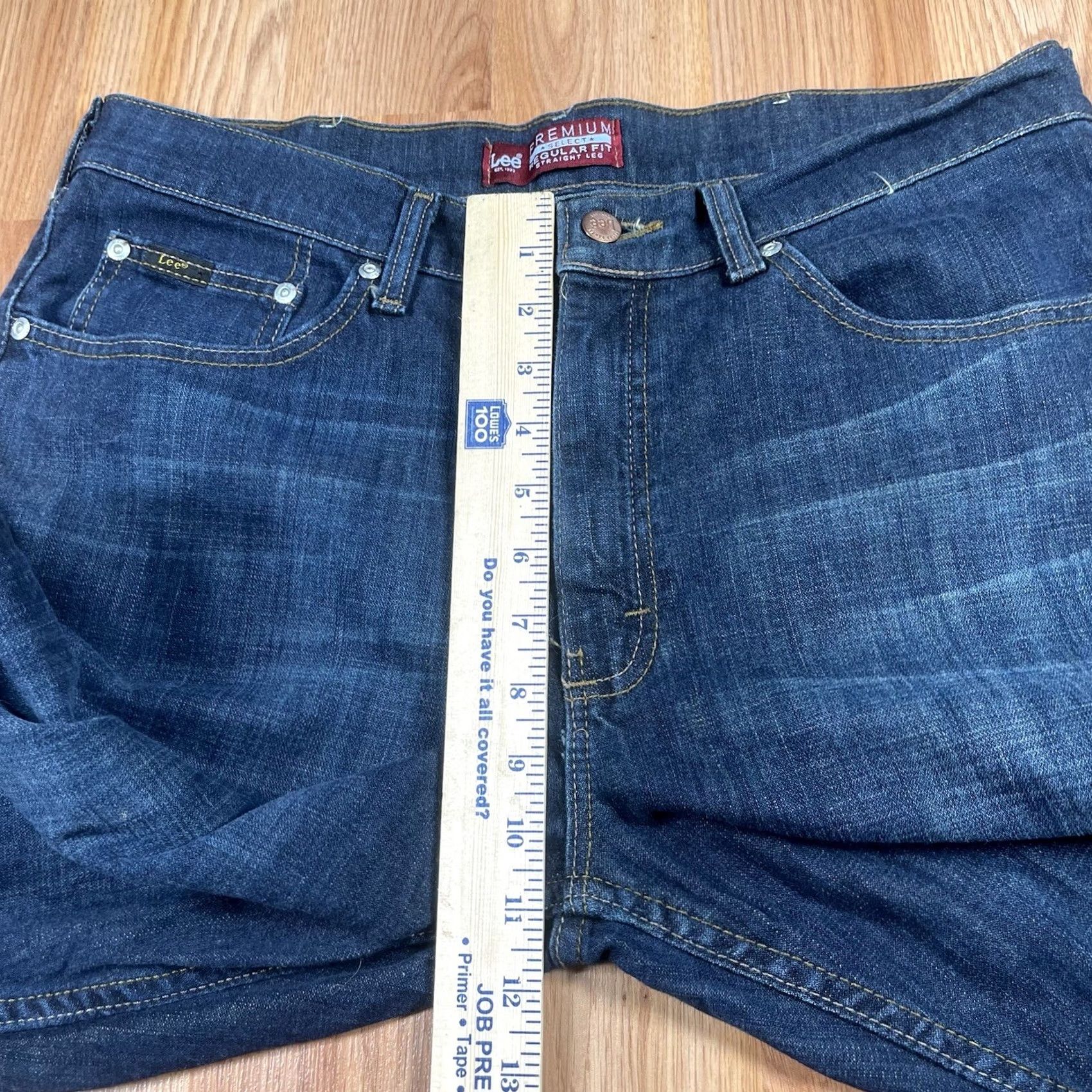 Lee Lee Premium Jeans Mens 34Wx30L Regular Fit Straight Leg Stretch Blue Denim Pants Jeans Size US 34 / EU 50 - 5 Thumbnail