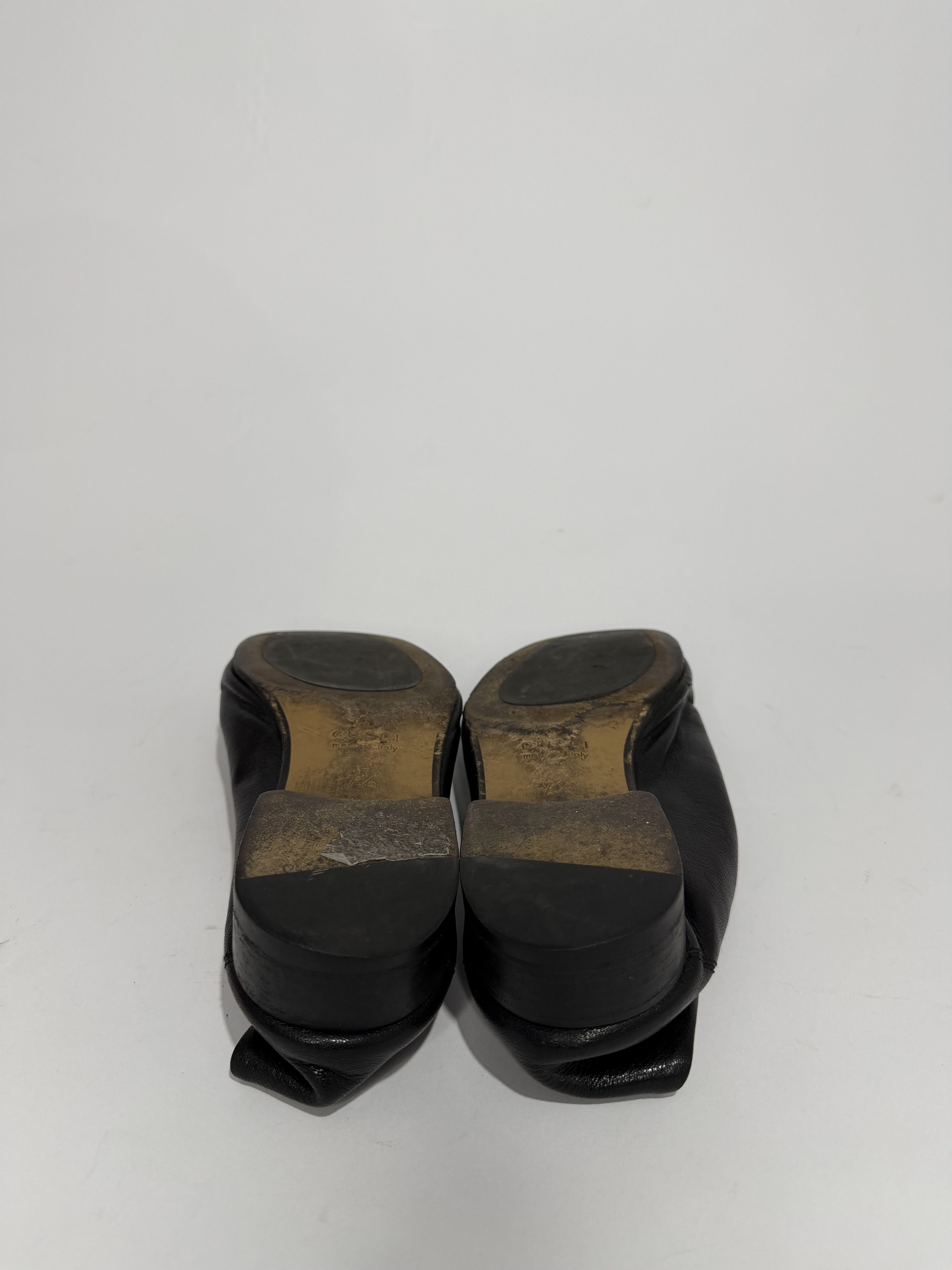 Gucci Gucci Black Leather Jordaan Horsebit Slip On Loafers Size US 8.5 / EU 41-42 - 7 Thumbnail