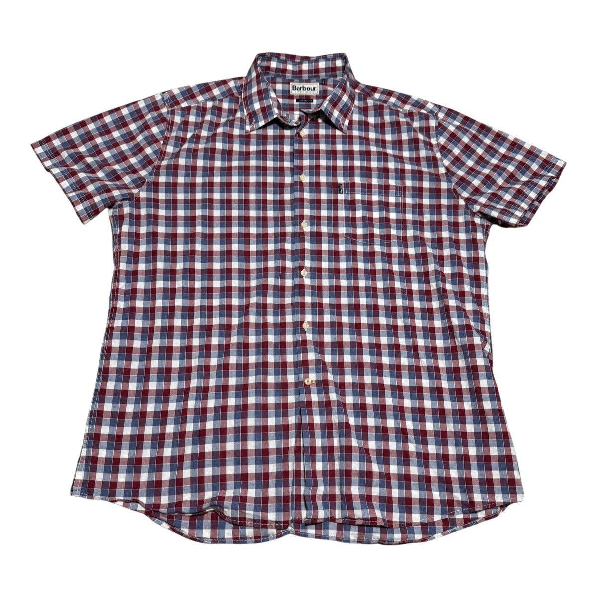 Barbour Barbour Striped Checkered Button Up Short Sleeve Shirt 2XL Size US XXL / EU 58 / 5 - 1 Thumbnail