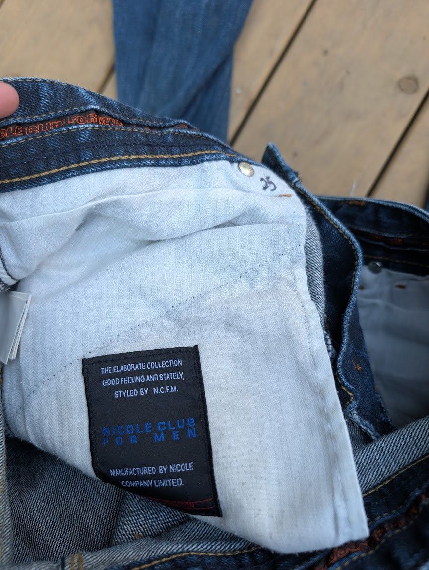 Nicole Club Nicole Club Jeans Men's Blue Denim Distressed Straight Leg Size US 32 / EU 48 - 7 Thumbnail