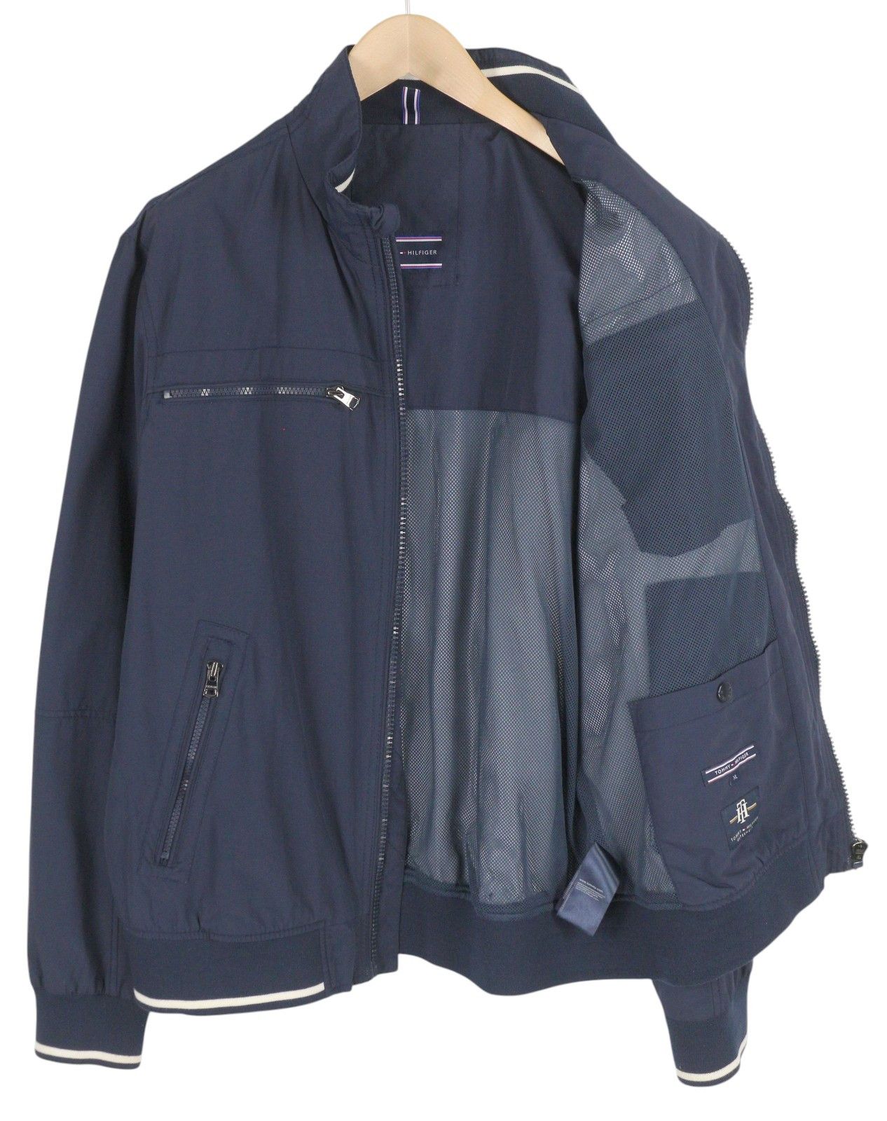 Tommy Hilfiger XL Dark Blue Full Zip High Neck Mesh Lined Jacket 83701 Size US XL / EU 56 / 4 - 4 Thumbnail