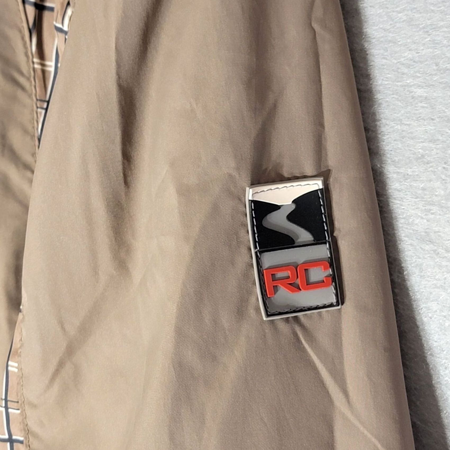 Vintage Rae's Creek Mens Jacket Windbreaker Waterproof Plaid 1/4 Zip Packable Gorpcore Sz XL Tan Size US XL / EU 56 / 4 - 7 Thumbnail