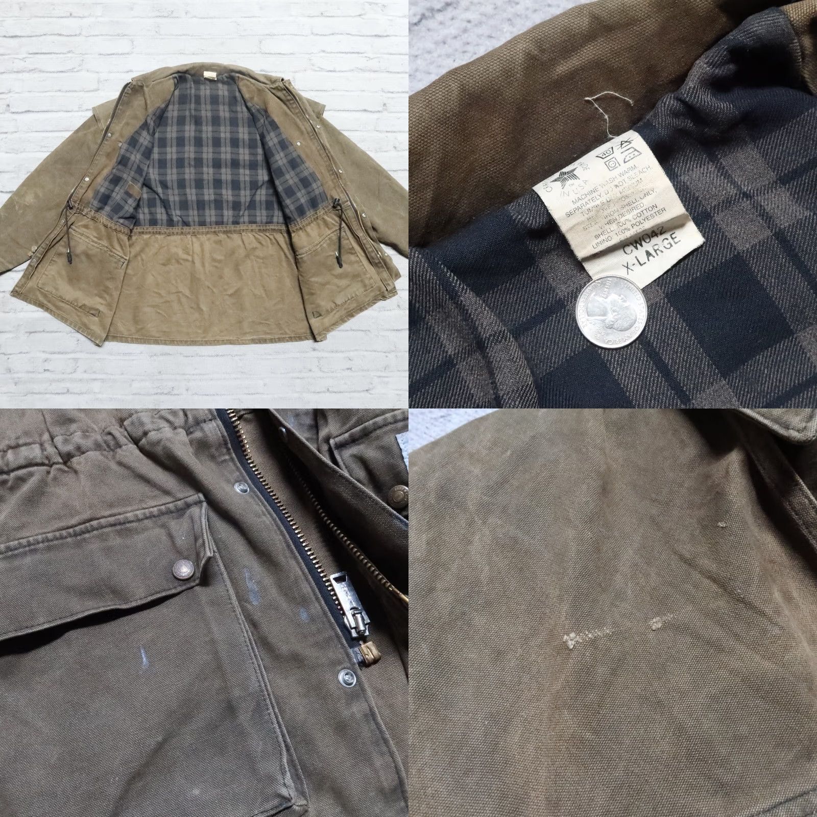 Carhartt VINTAGE Carhartt Jacket Canvas Duster Distressed XL Green Men Vintage 90s Carhartt Canvas Duster Distressed Jacket XL Green Men Size US XL / EU 56 / 4 - 8 Thumbnail