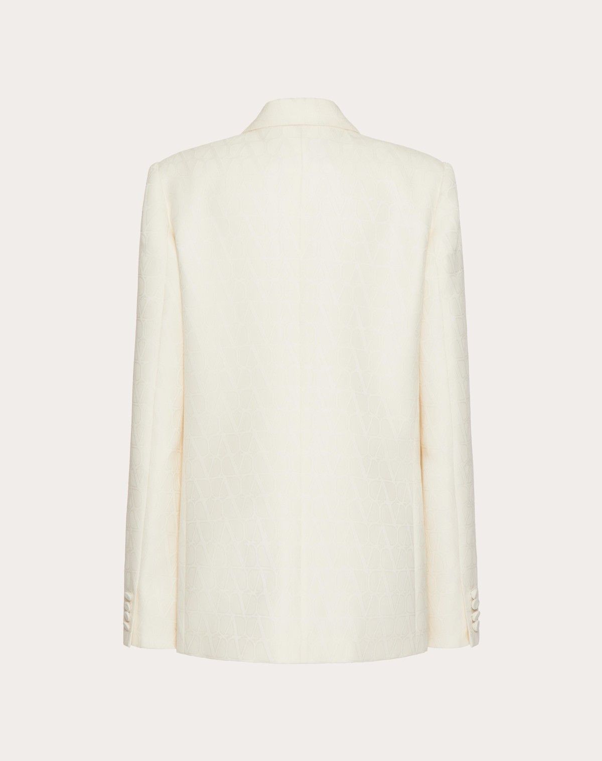 Valentino o1s1wg110525 Toile Iconographe Crepe Couture Blazer in White Size XS / US 0-2 / IT 36-38 - 2 Thumbnail