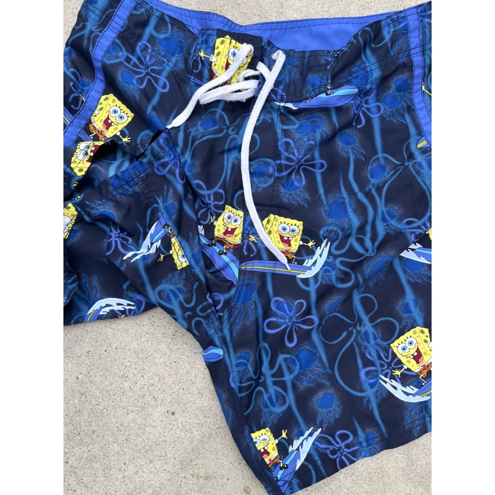 Nickelodeon Men's SpongeBob Board Shorts Multicolor All-Over 34 Cotton Blend Beach Surf Swim Size US 34 / EU 50 - 7 Thumbnail