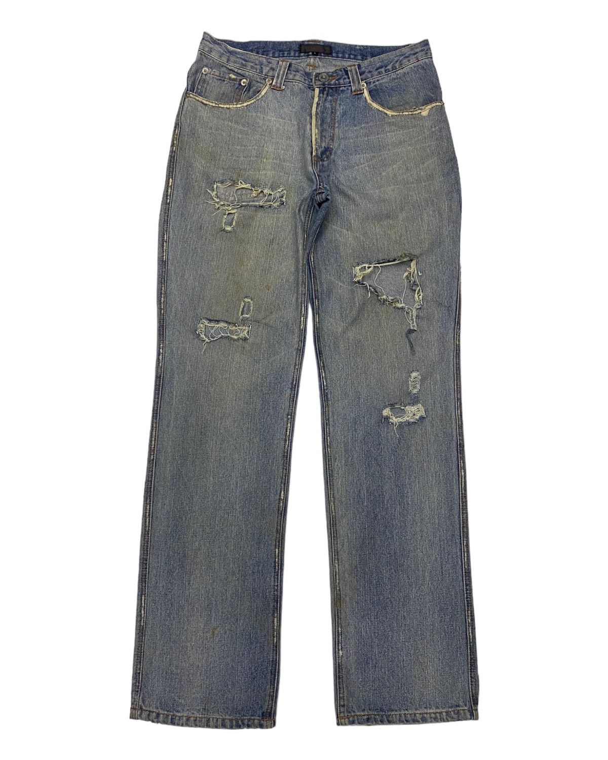 🔥BAGGY DISTRESS ZEROSAIL DENIM JEANS DISTRESSED DENIM