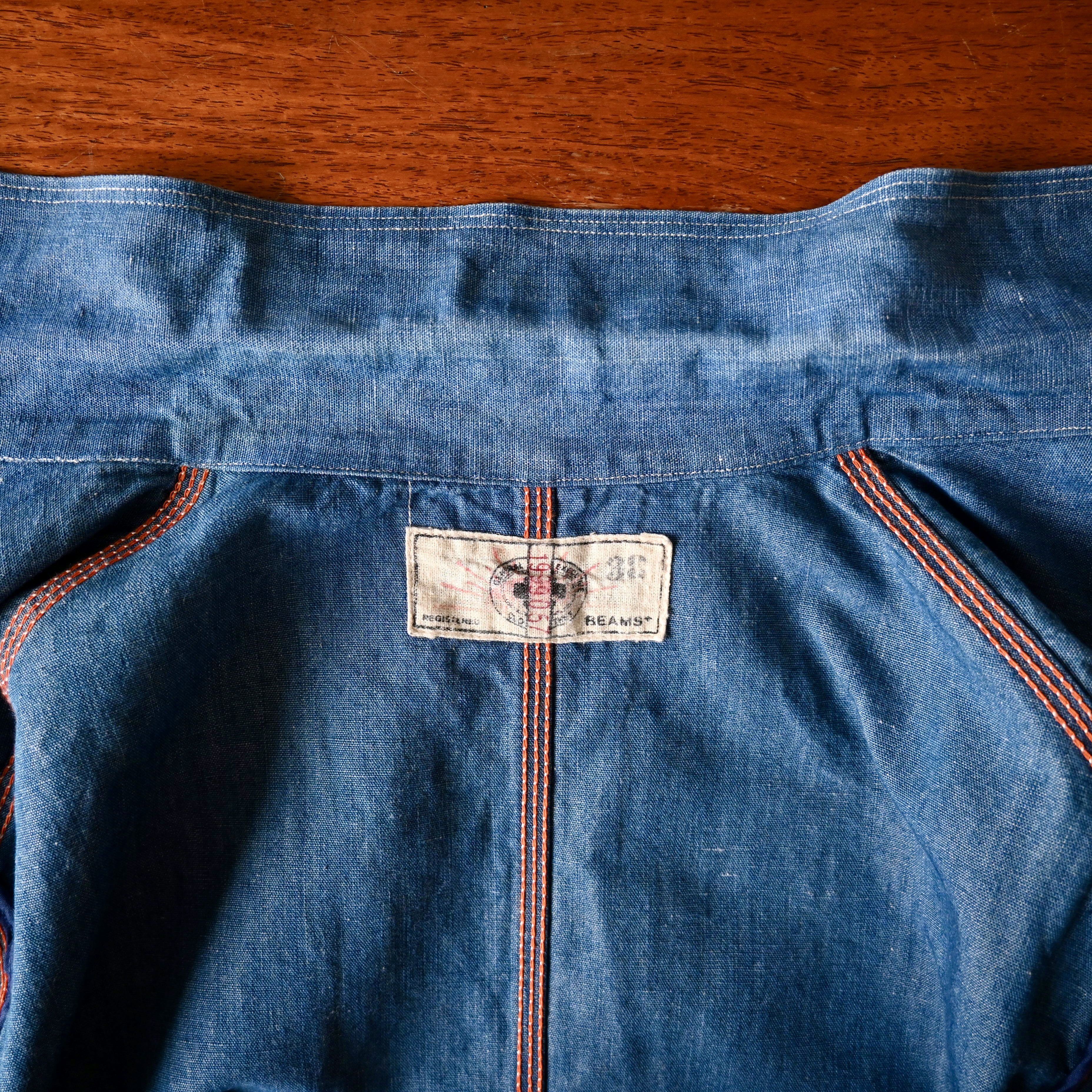Beams Plus VTG 2000s BEAMS Plus cotton linen chambray engineer coat Size US S / EU 44-46 / 1 - 13 Thumbnail