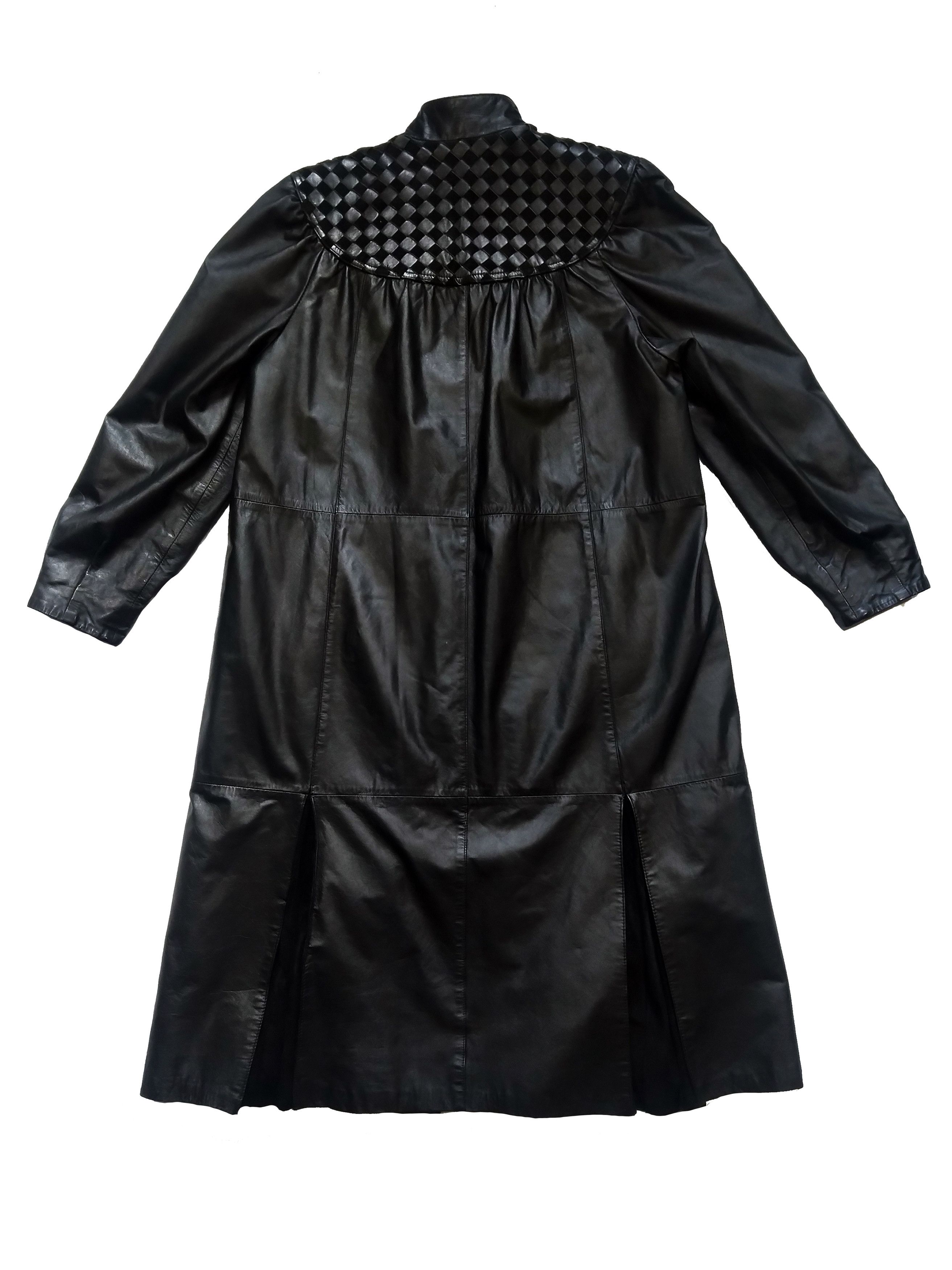 Vintage Rare vintage 90s women's black leather coat cloak Size M / US 6-8 / IT 42-44 - 5 Thumbnail