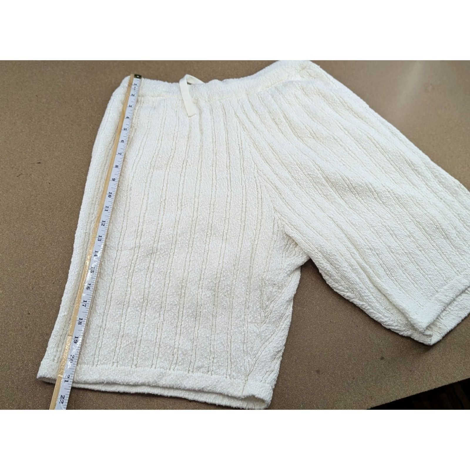 Holzweiler Holzweiler Afo Shorts Womens Size L White Ecru 100% Cotton Drawstrings Ladies Size 36" / US 14 / IT 50 - 5 Thumbnail